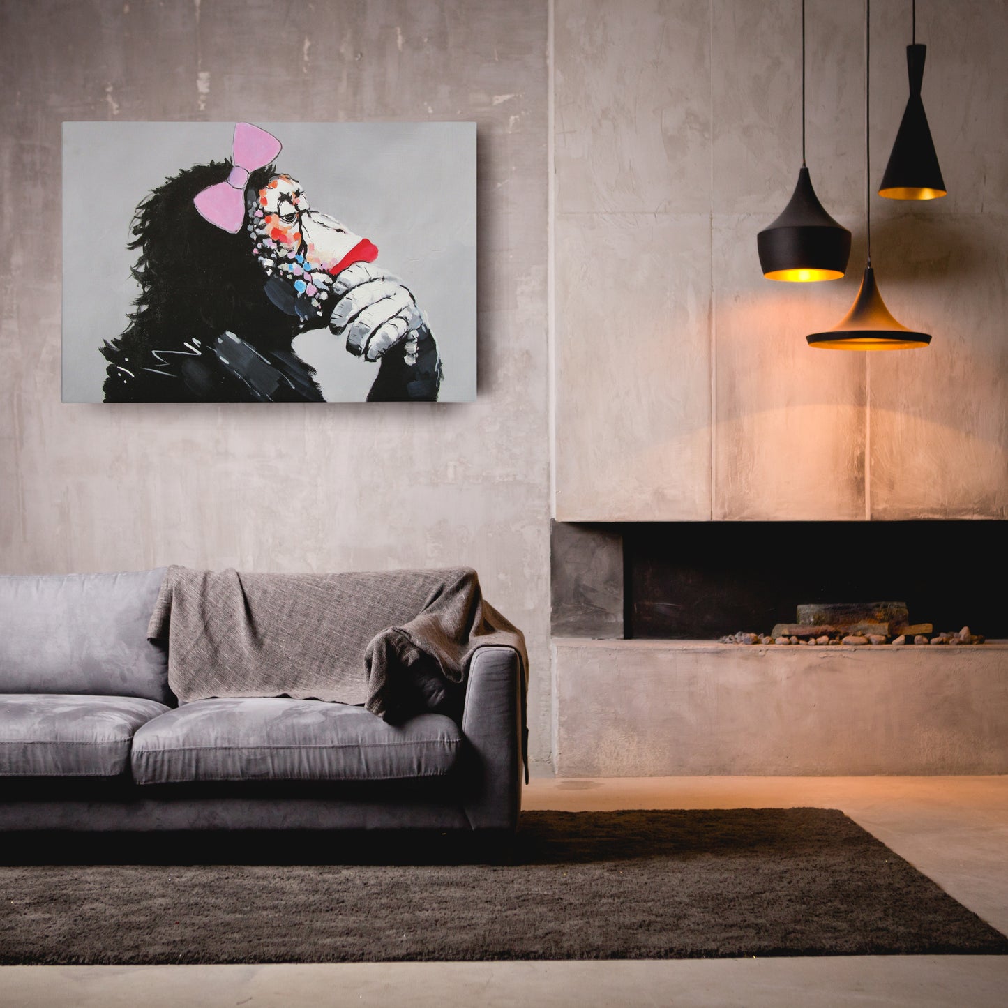 Banksy Female DJ Canvas – Street Art for Modern Wall Decor
