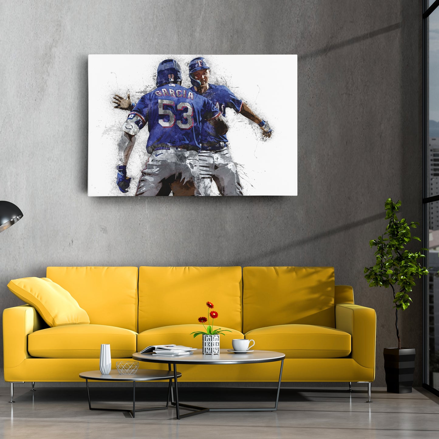 Adolis Garcia & Corey Seager Canvas Art – Texas Rangers Wall Decor