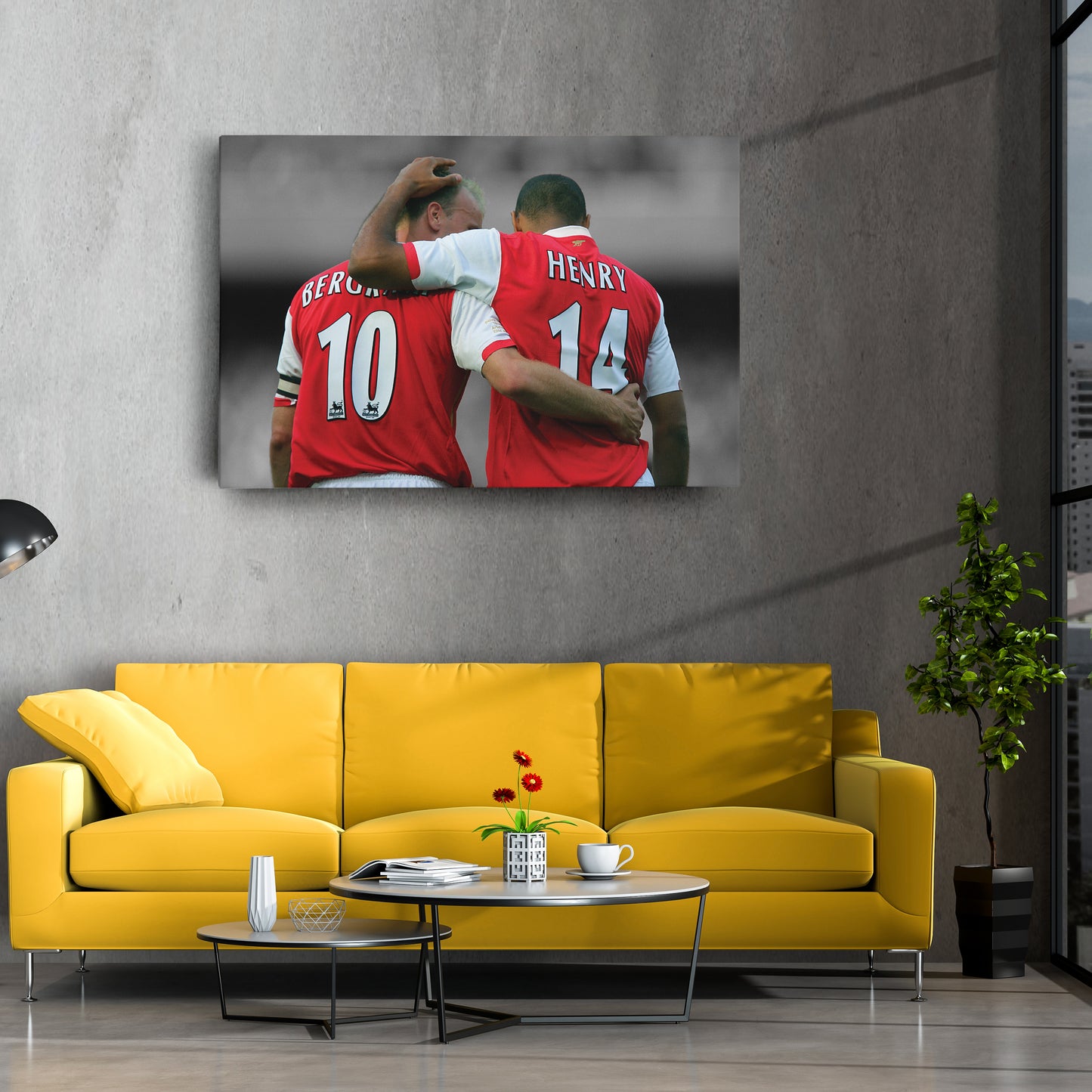 Henry & Bergkamp Canvas – Arsenal Legends Wall Art Decor