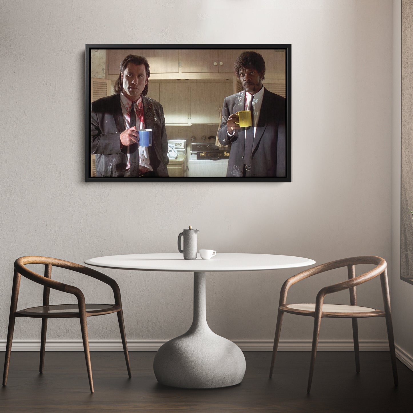 Pulp Fiction Coffee Scene Canvas – Tarantino Movie Wall Art