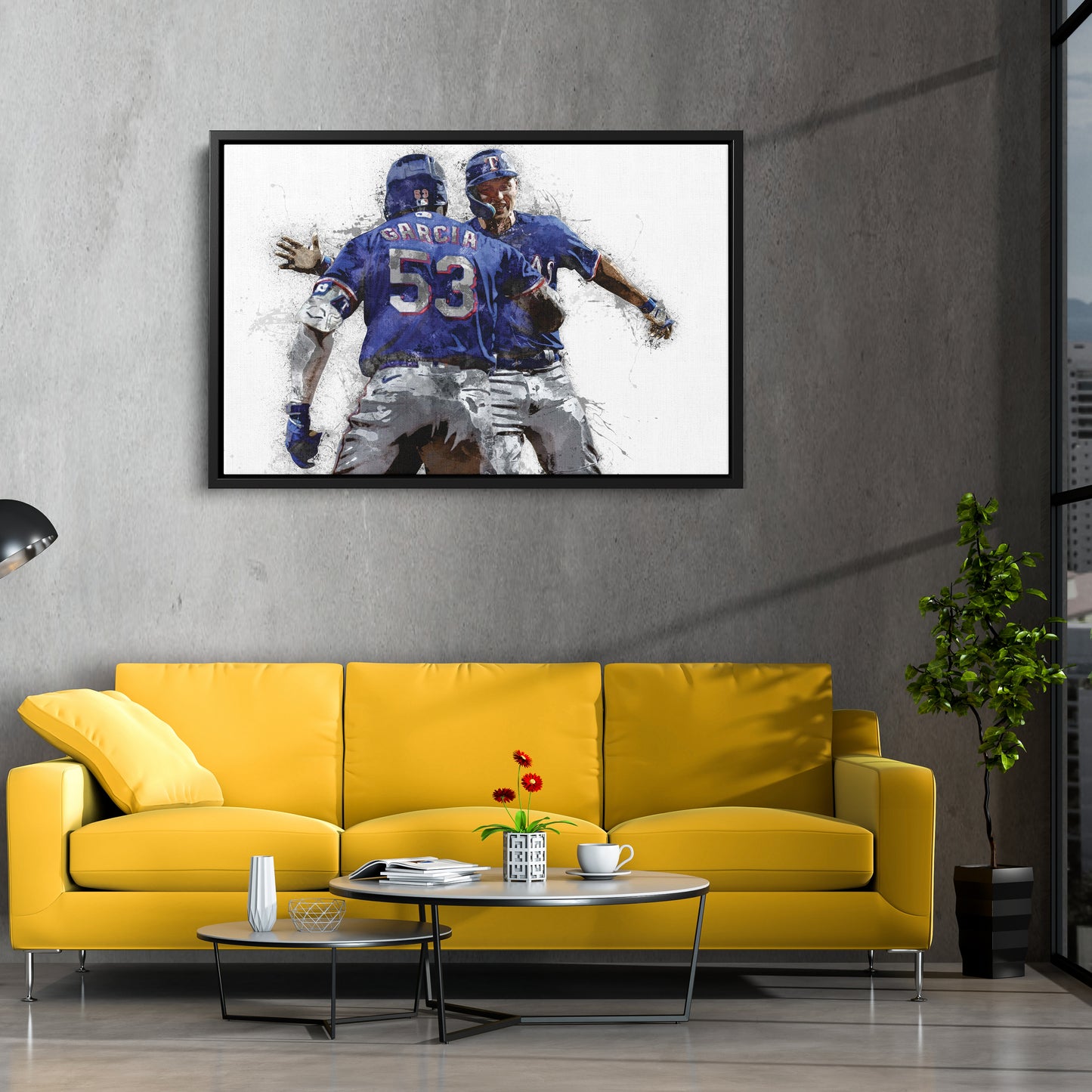 Adolis Garcia & Corey Seager Canvas Art – Texas Rangers Wall Decor
