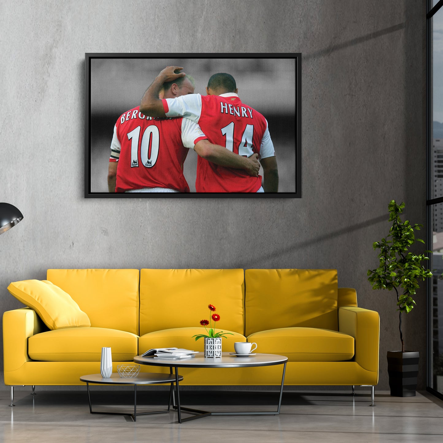 Henry & Bergkamp Canvas – Arsenal Legends Wall Art Decor