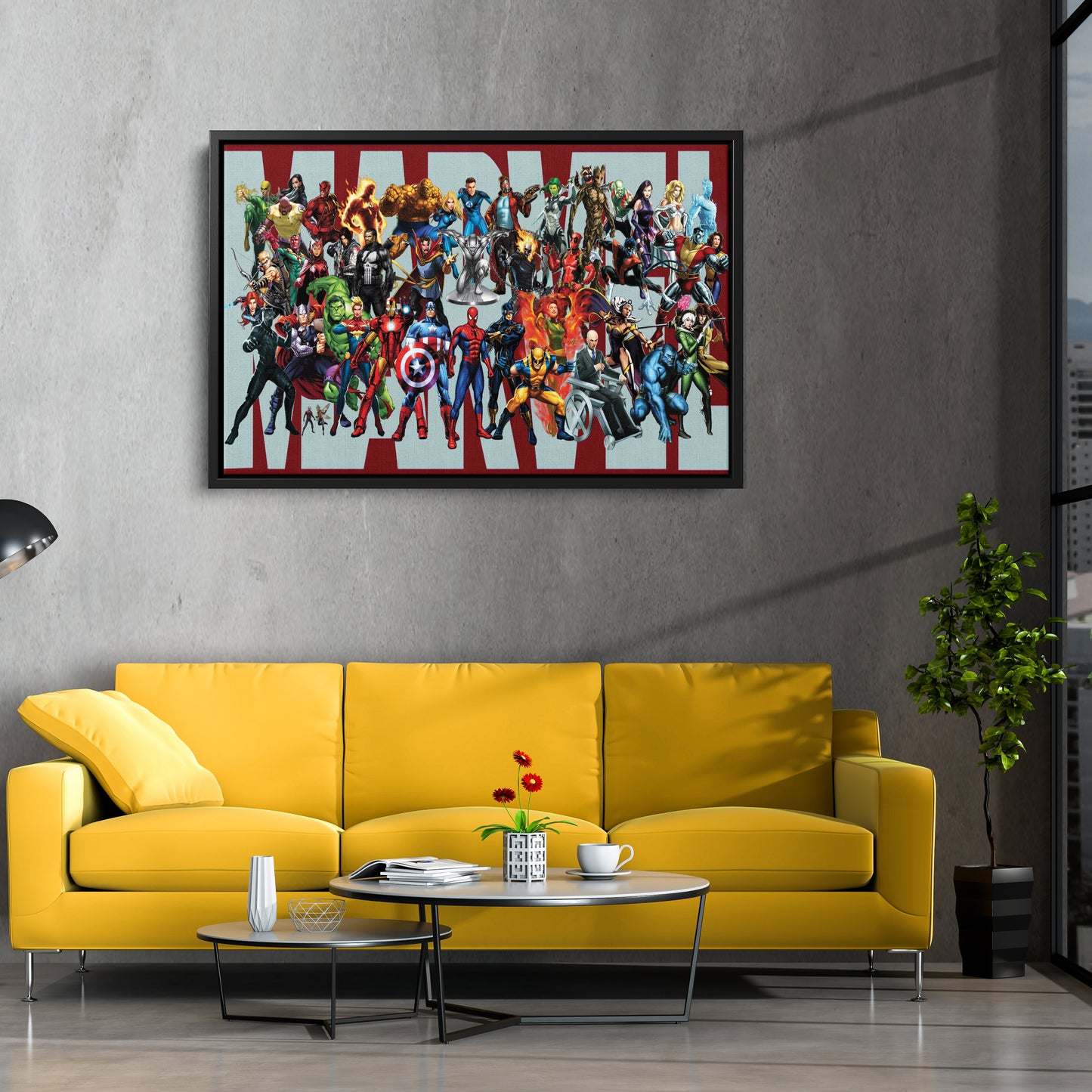 Marvel Superheroes Canvas Wall Art – Comics Print for Kids