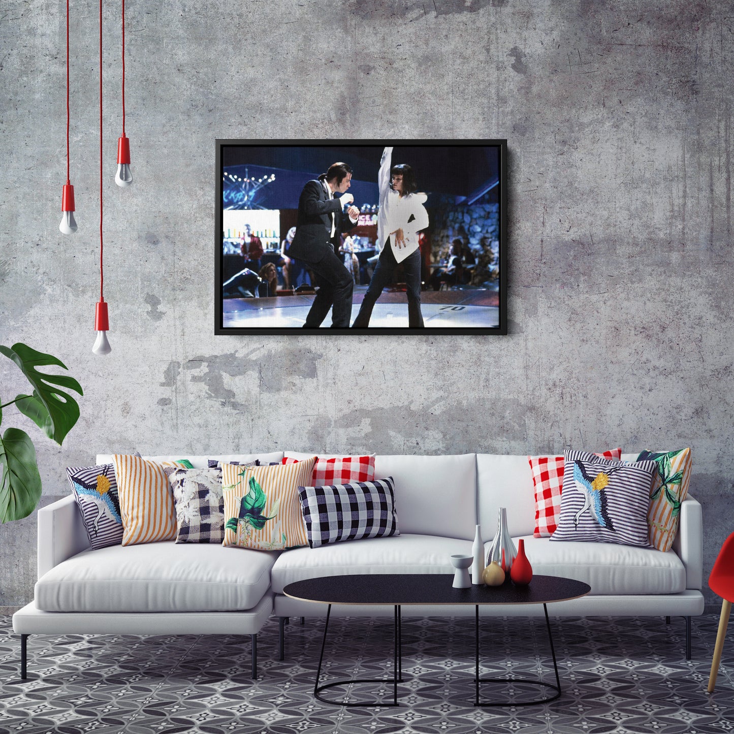 Pulp Fiction Canvas – Dance Twist Scene Movie Wall Art for Home Decor