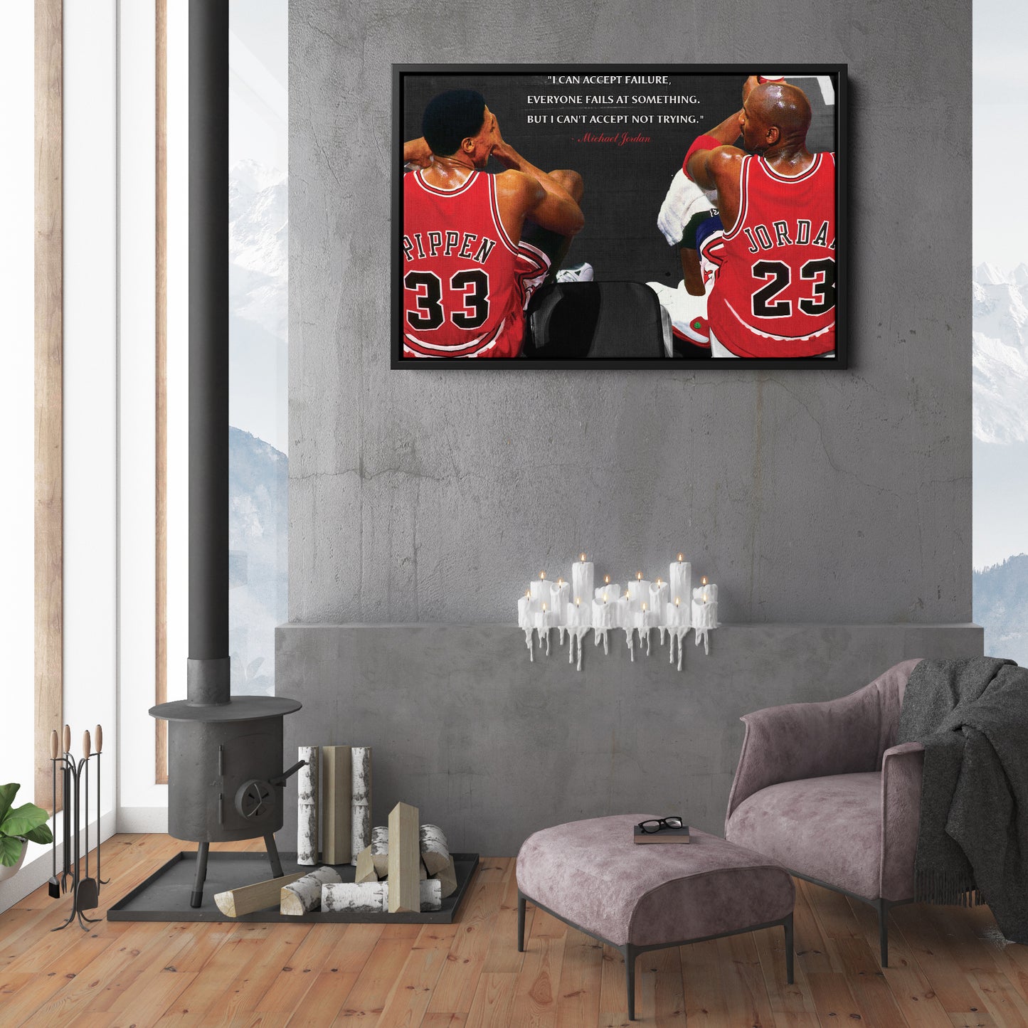 Michael Jordan & Scottie Pippen Poster – Chicago Bulls Canvas Wall Art Decor