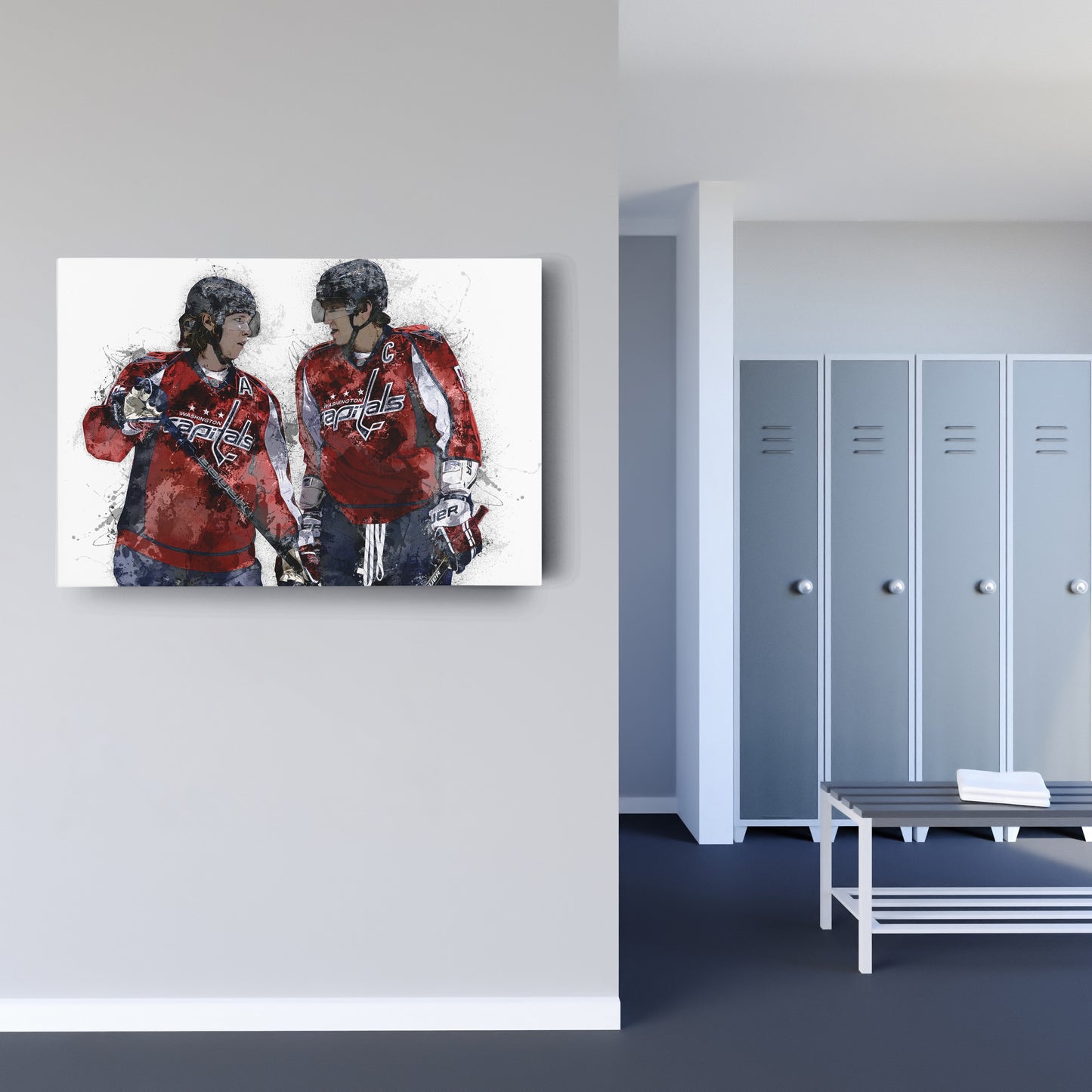 Alex Ovechkin & Nicklas Backstrom Canvas Art – Washington Capitals Wall Decor