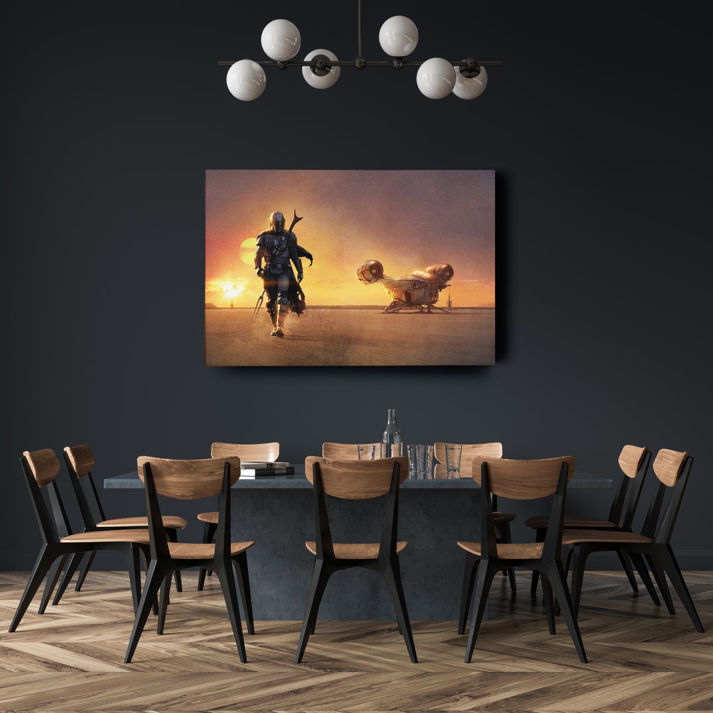 The Mandalorian Movie Poster Canvas Art - Star Wars Home Decor