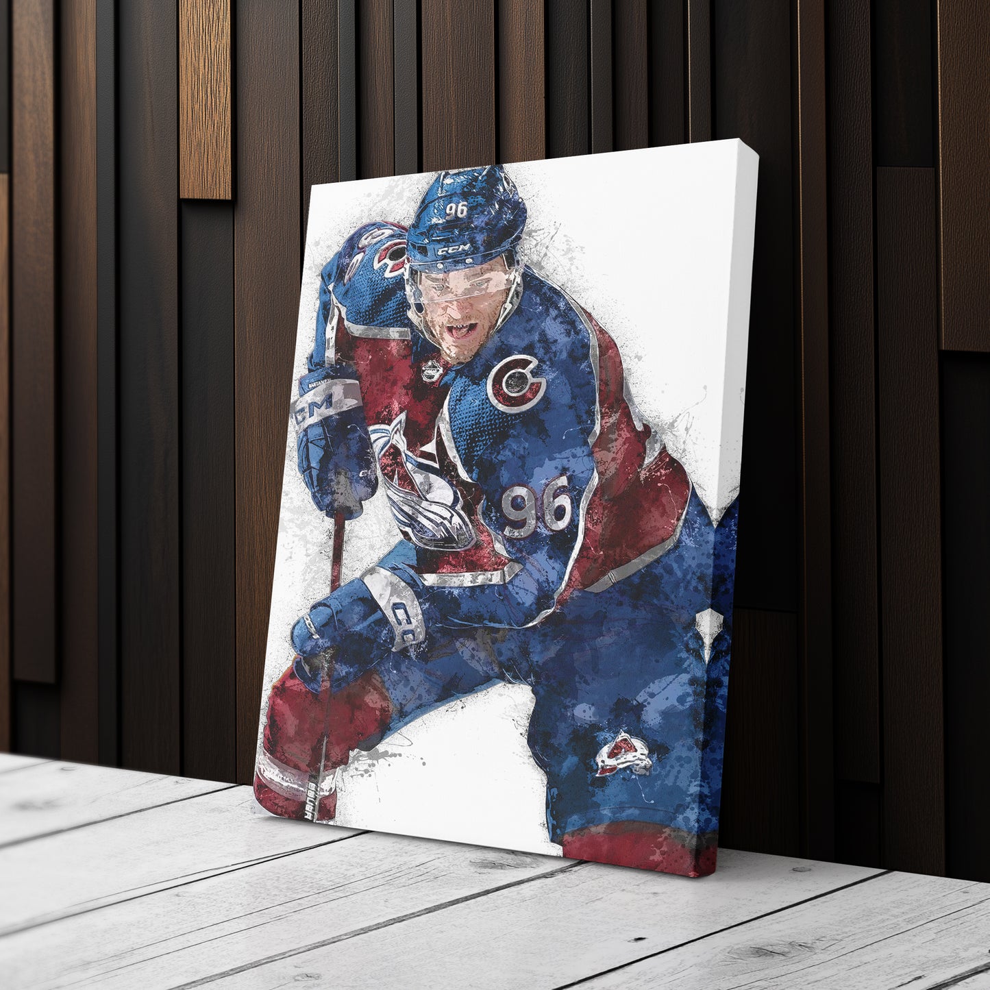 Mikko Rantanen Canvas Art – Colorado Avalanche Wall Decor