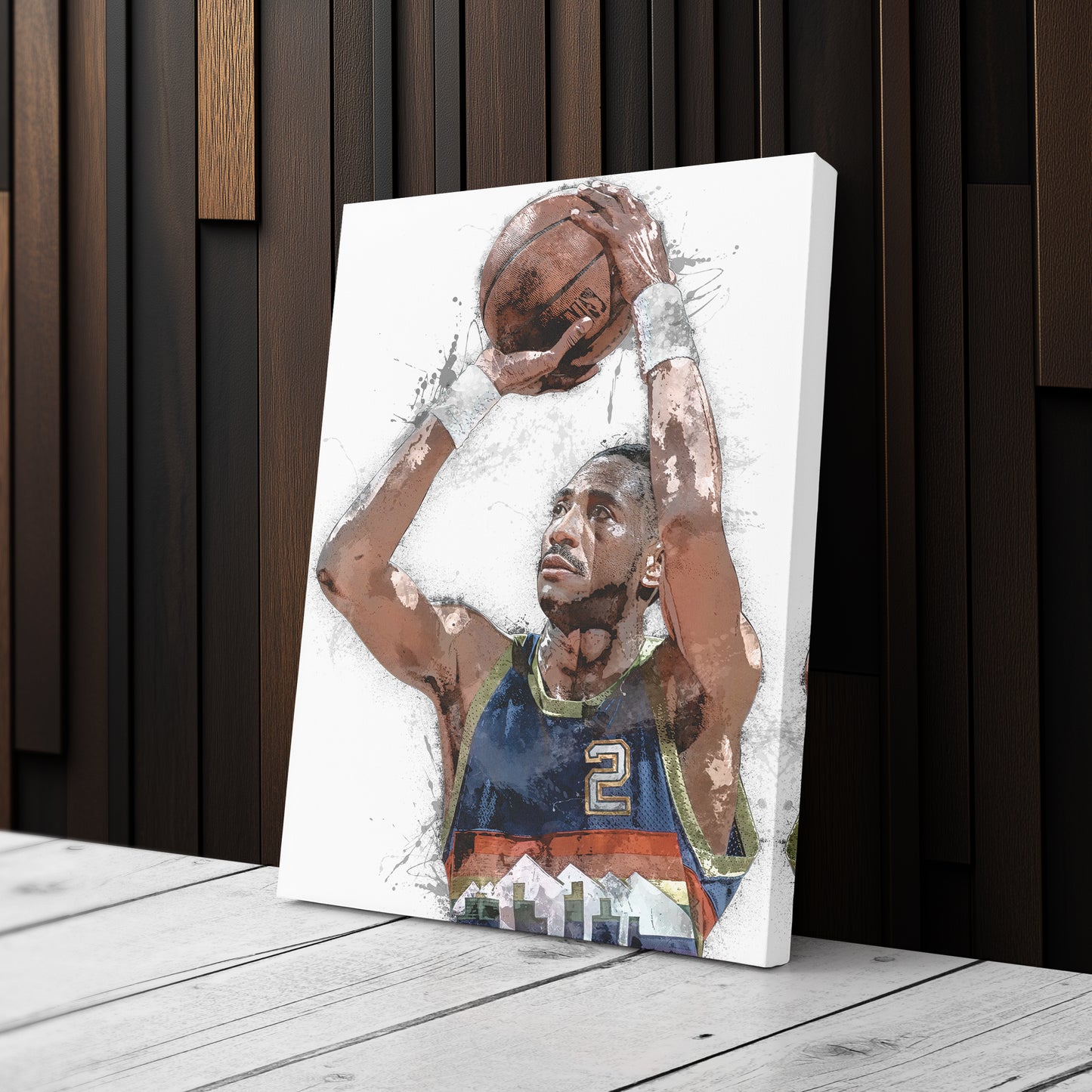 Alex English Canvas Art – Denver Nuggets Wall Decor