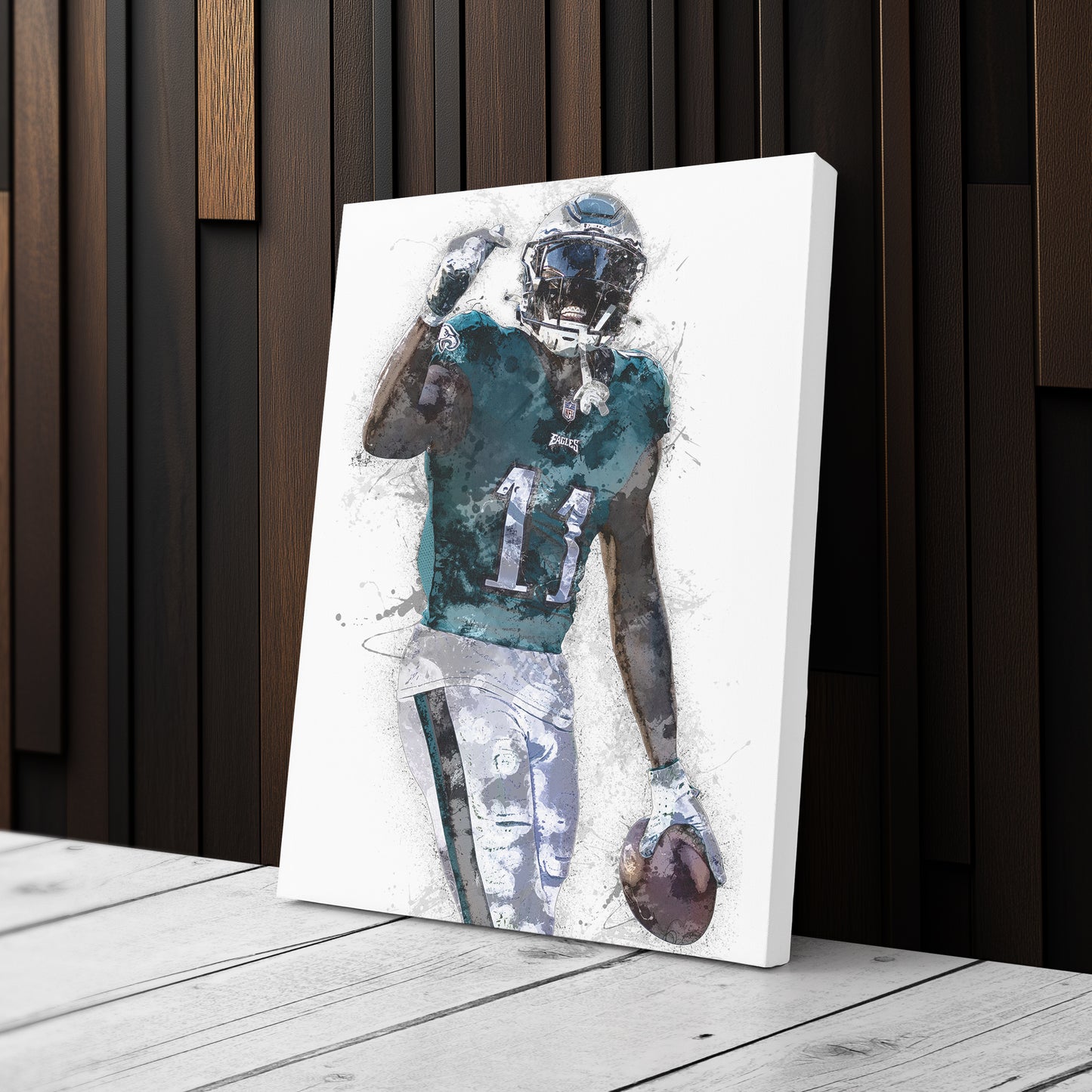 A.J. Brown Canvas Art - Philadelphia Eagles Wall Decor