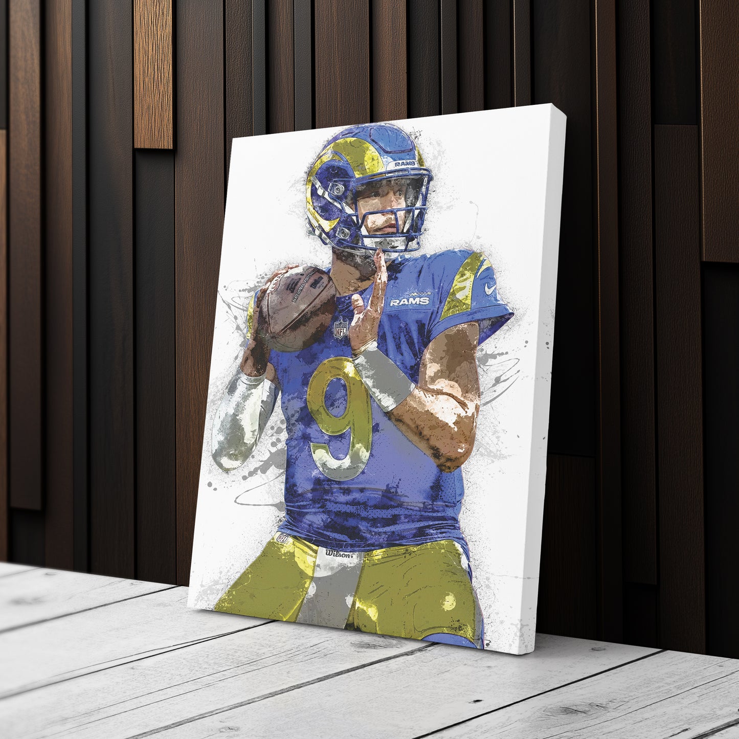 Matthew Stafford Canvas Art – Los Angeles Rams Wall Decor