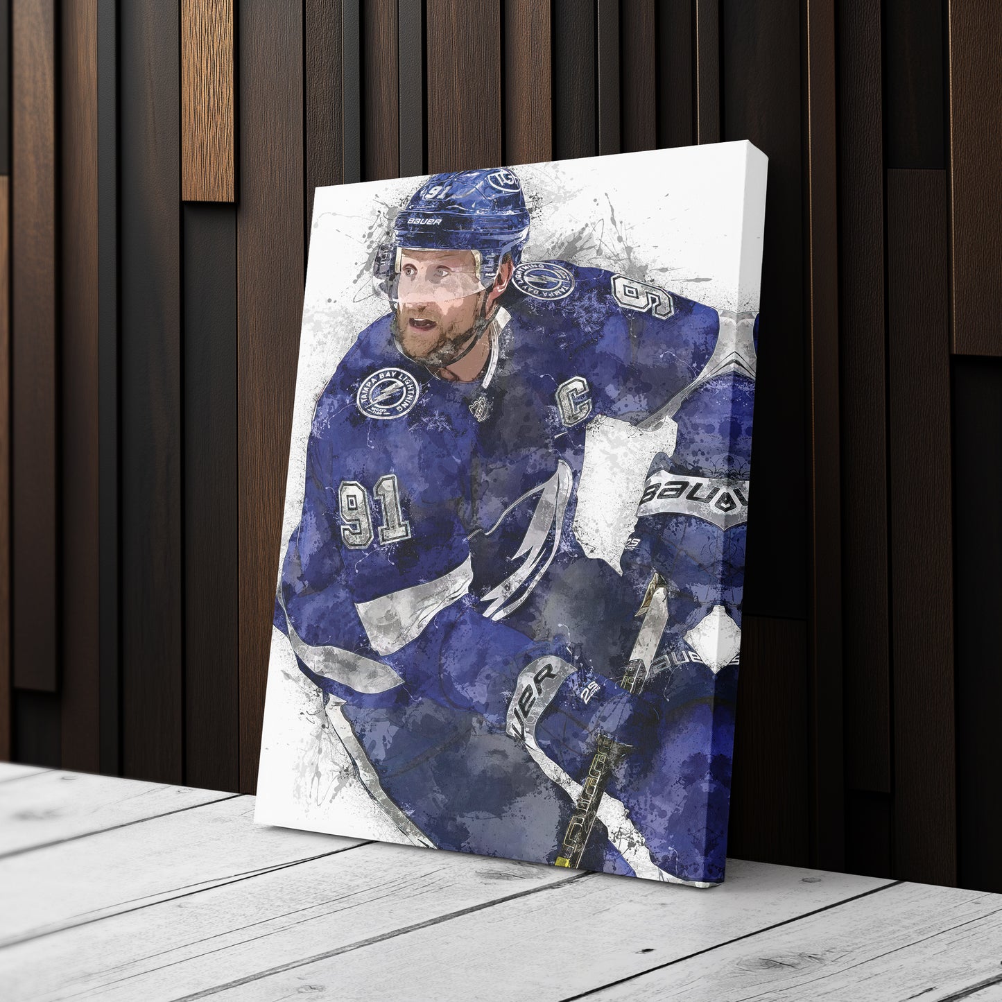 Steven Stamkos Canvas Art – Tampa Bay Lightning Wall Decor