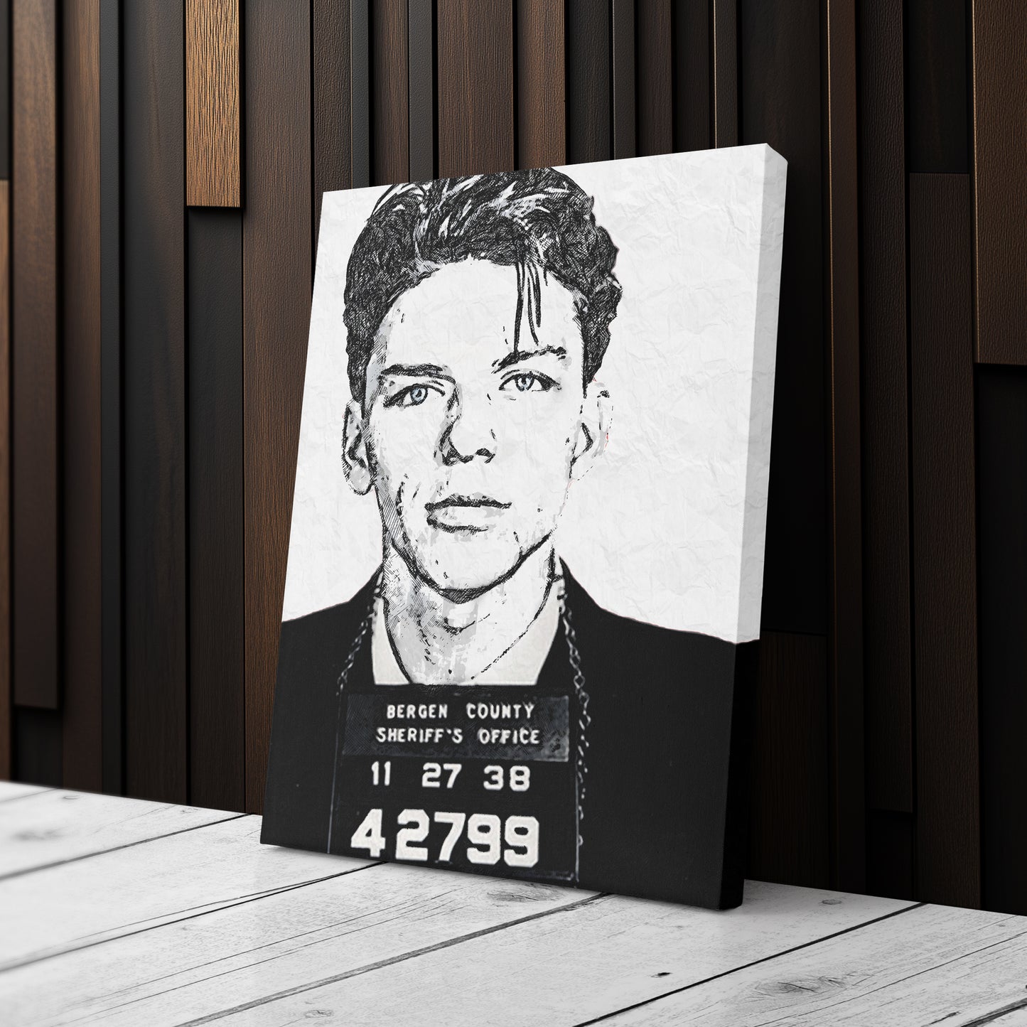 Frank Sinatra Mugshot Canvas – Vintage Wall Art Decor