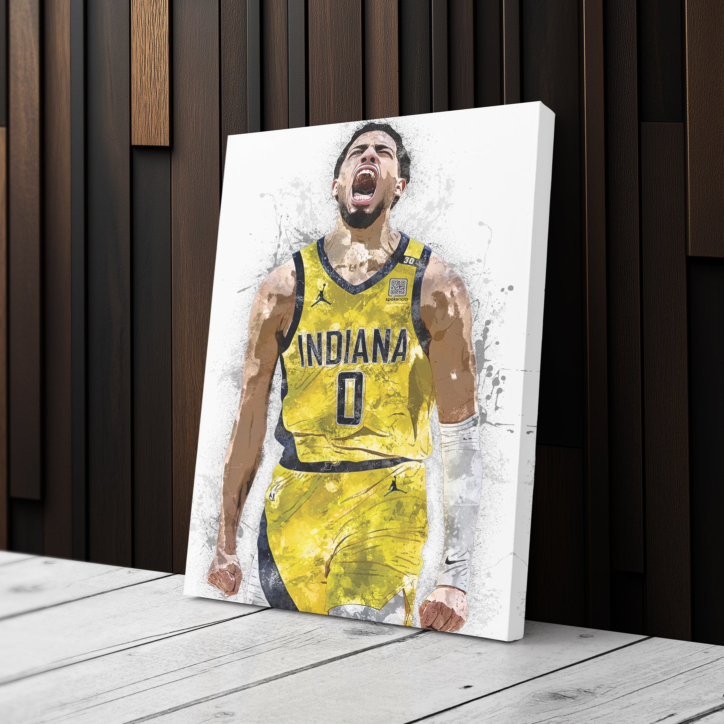 Tyrese Haliburton Canvas Art – Indiana Pacers Wall Decor