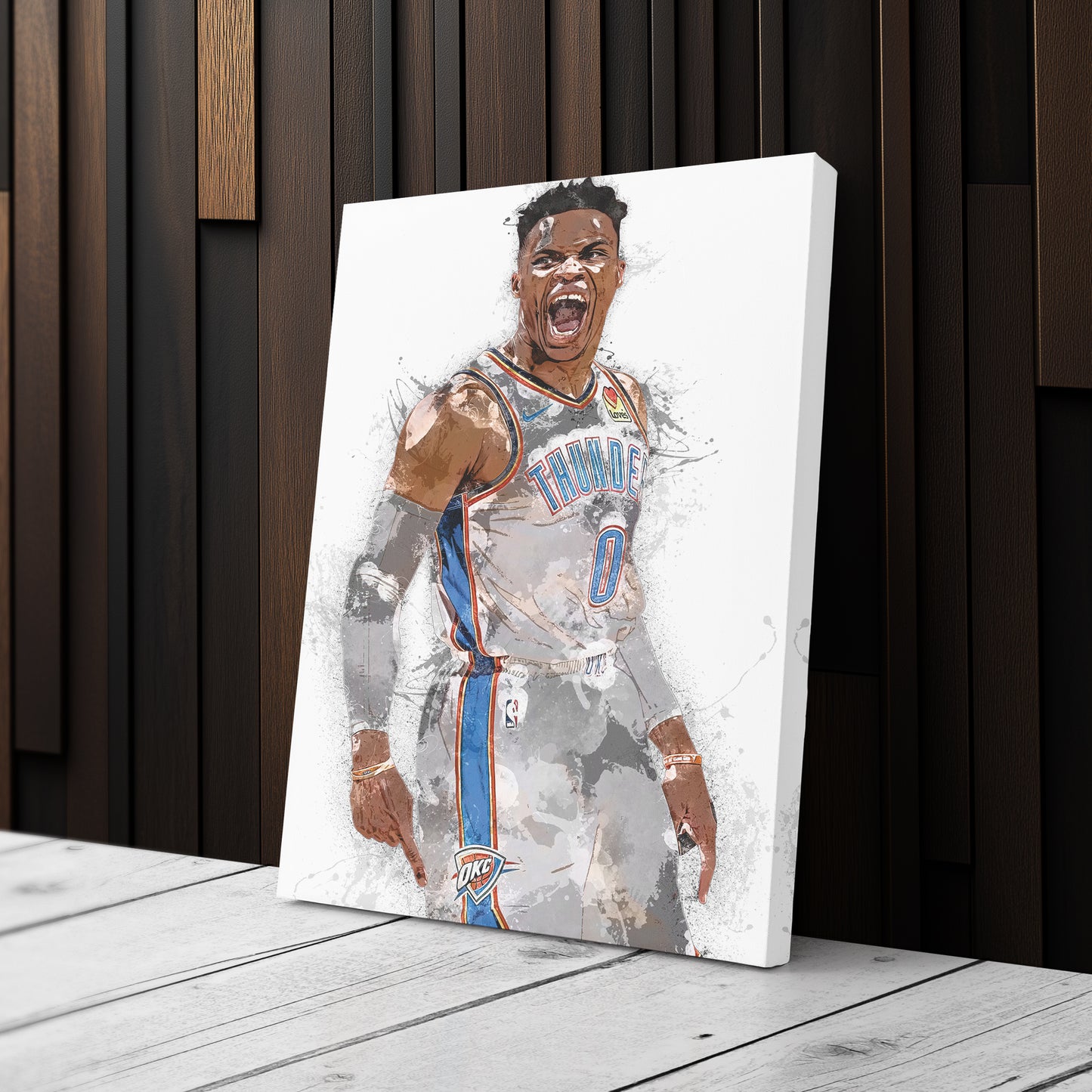Russell Westbrook Canvas Art – Oklahoma City Thunder Wall Decor