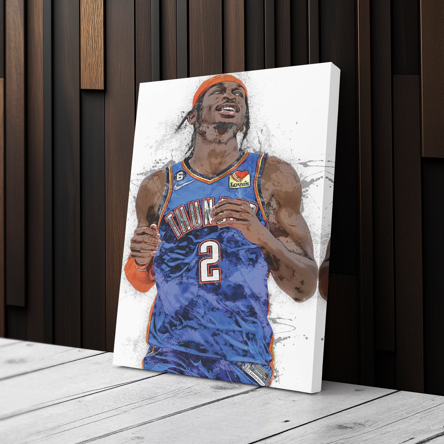 Shai Gilgeous-Alexander Canvas Art – Oklahoma City Thunder Wall Decor