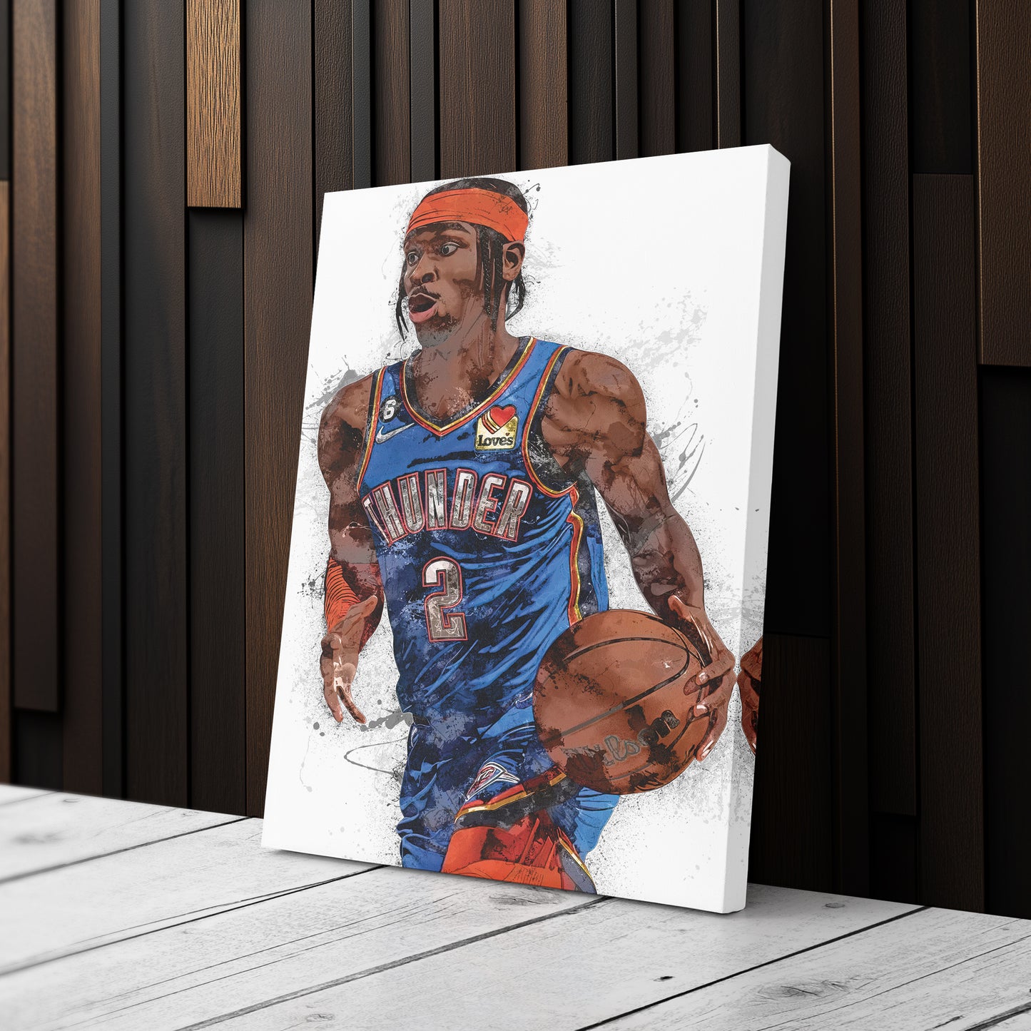 Shai Gilgeous-Alexander Canvas Art – Thunder SGA Wall Decor