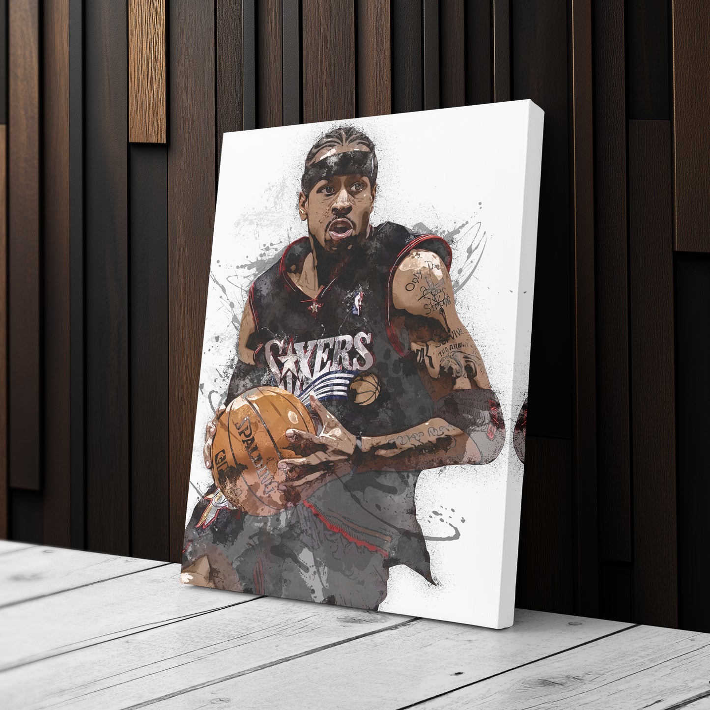 Allen Iverson Canvas Art – Philadelphia 76ers Wall Decor