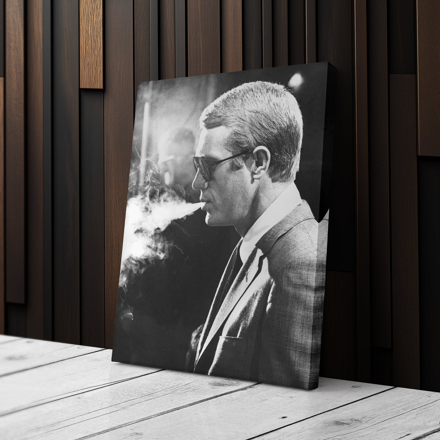 Steve McQueen Canvas Art – Classic Actor Wall Decor