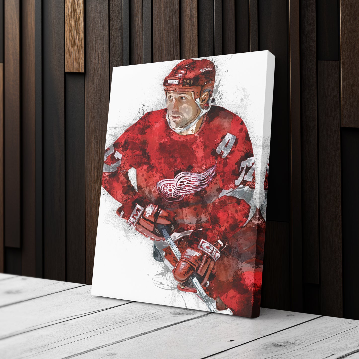 Paul Coffey Canvas Art – Detroit Red Wings Wall Decor