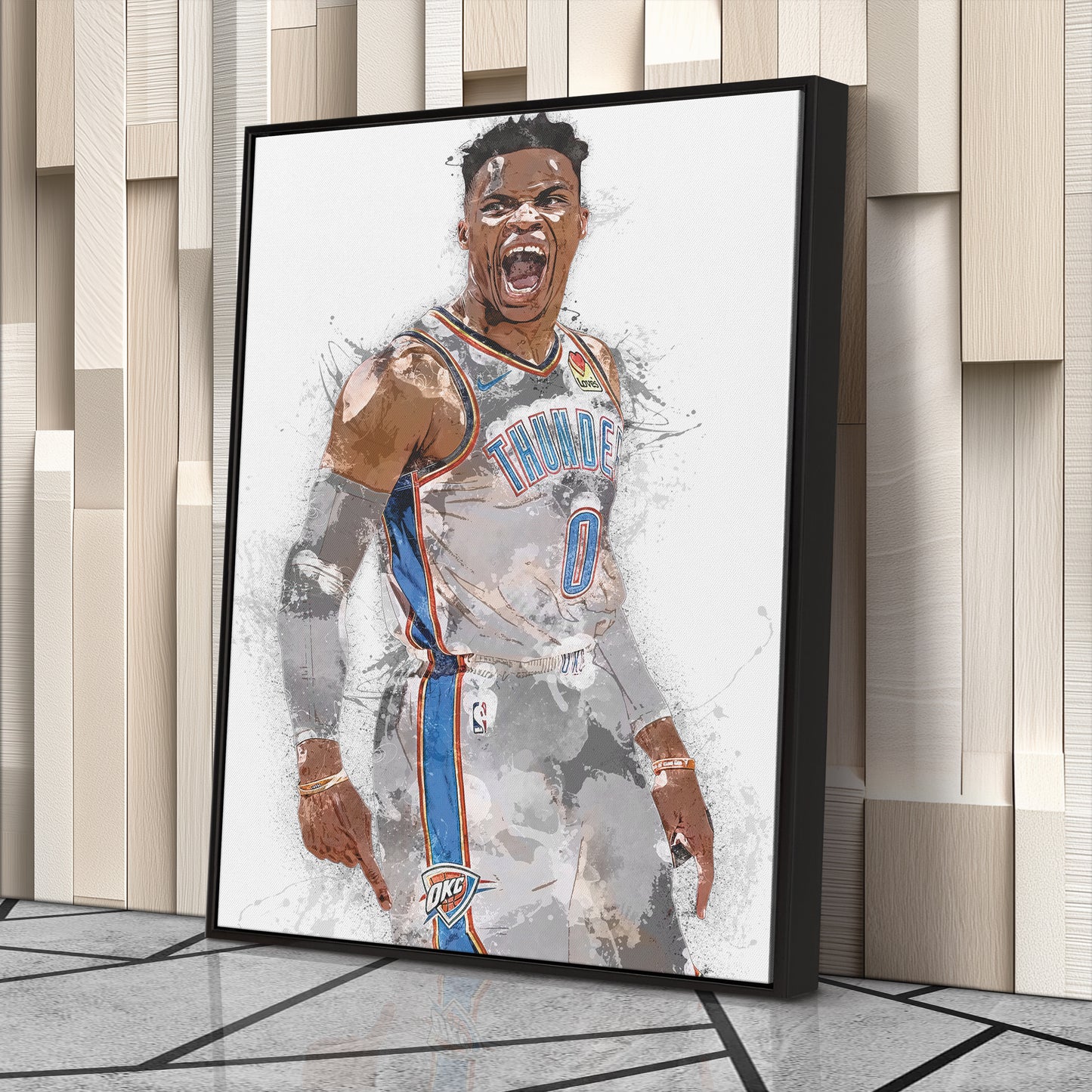Russell Westbrook Canvas Art – Oklahoma City Thunder Wall Decor