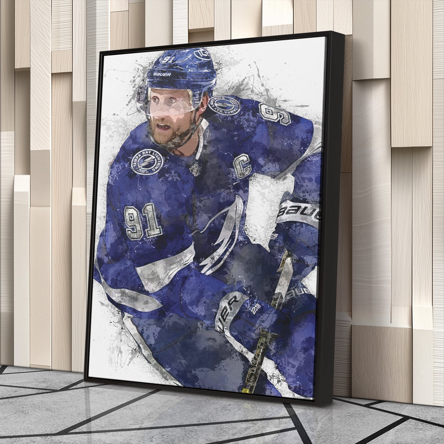 Steven Stamkos Canvas Art – Tampa Bay Lightning Wall Decor