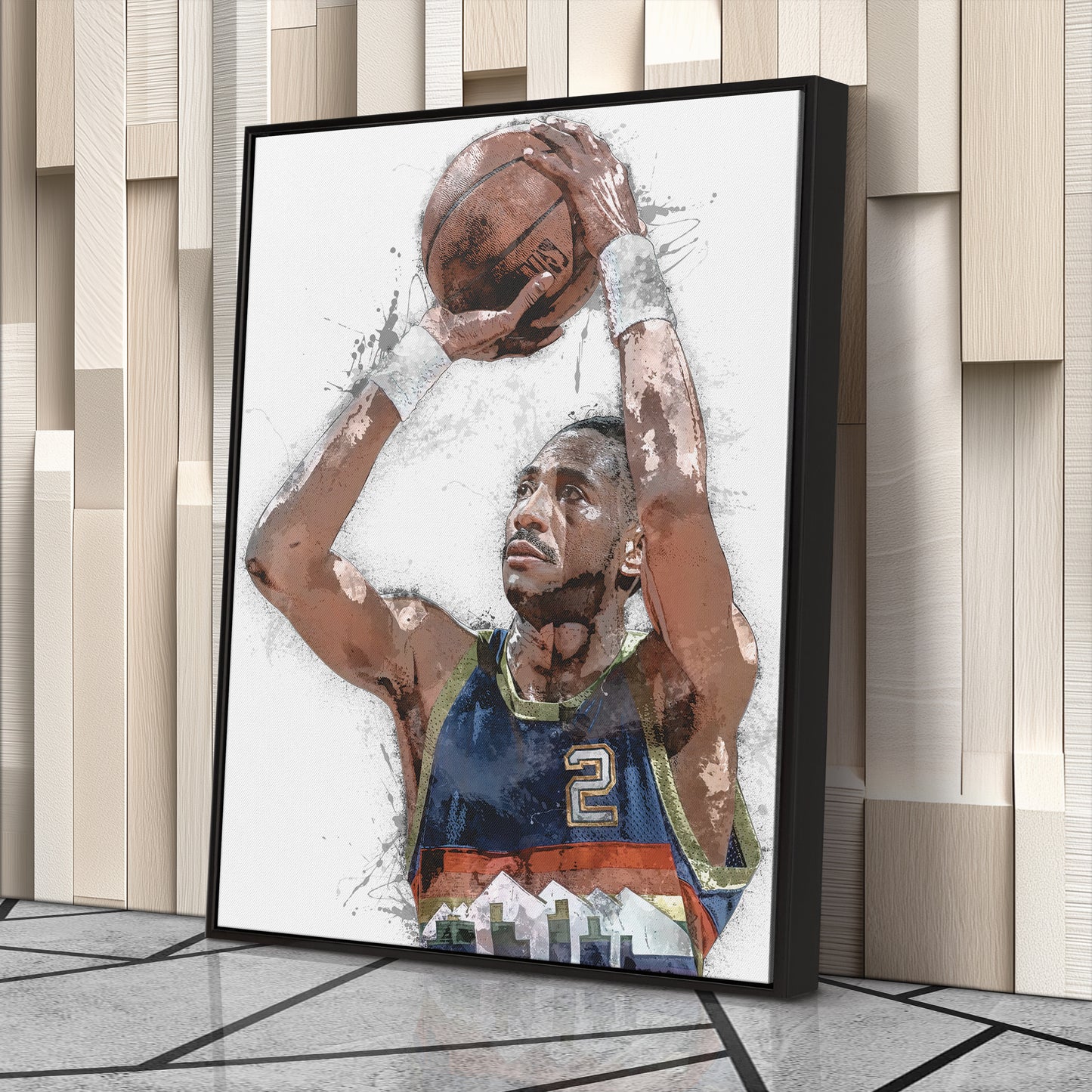 Alex English Canvas Art – Denver Nuggets Wall Decor