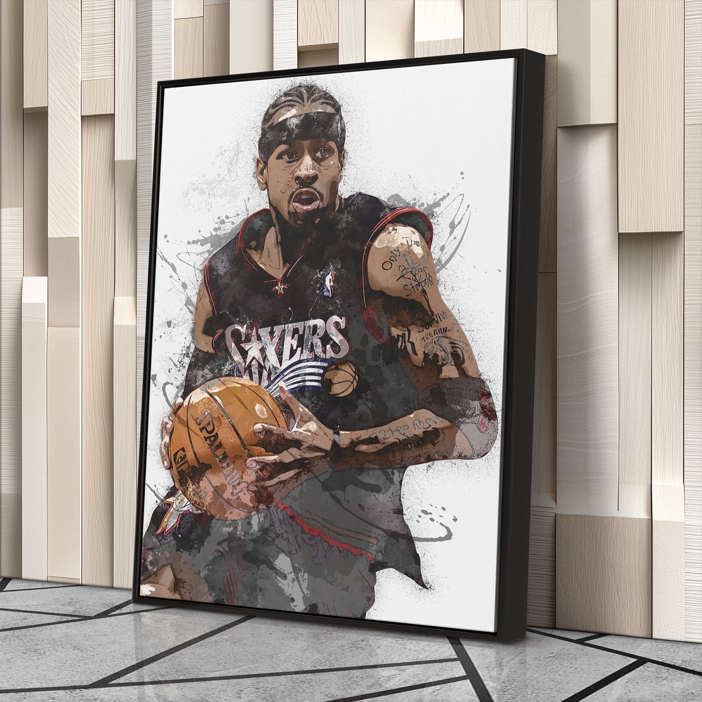 Allen Iverson Canvas Art – Philadelphia 76ers Wall Decor