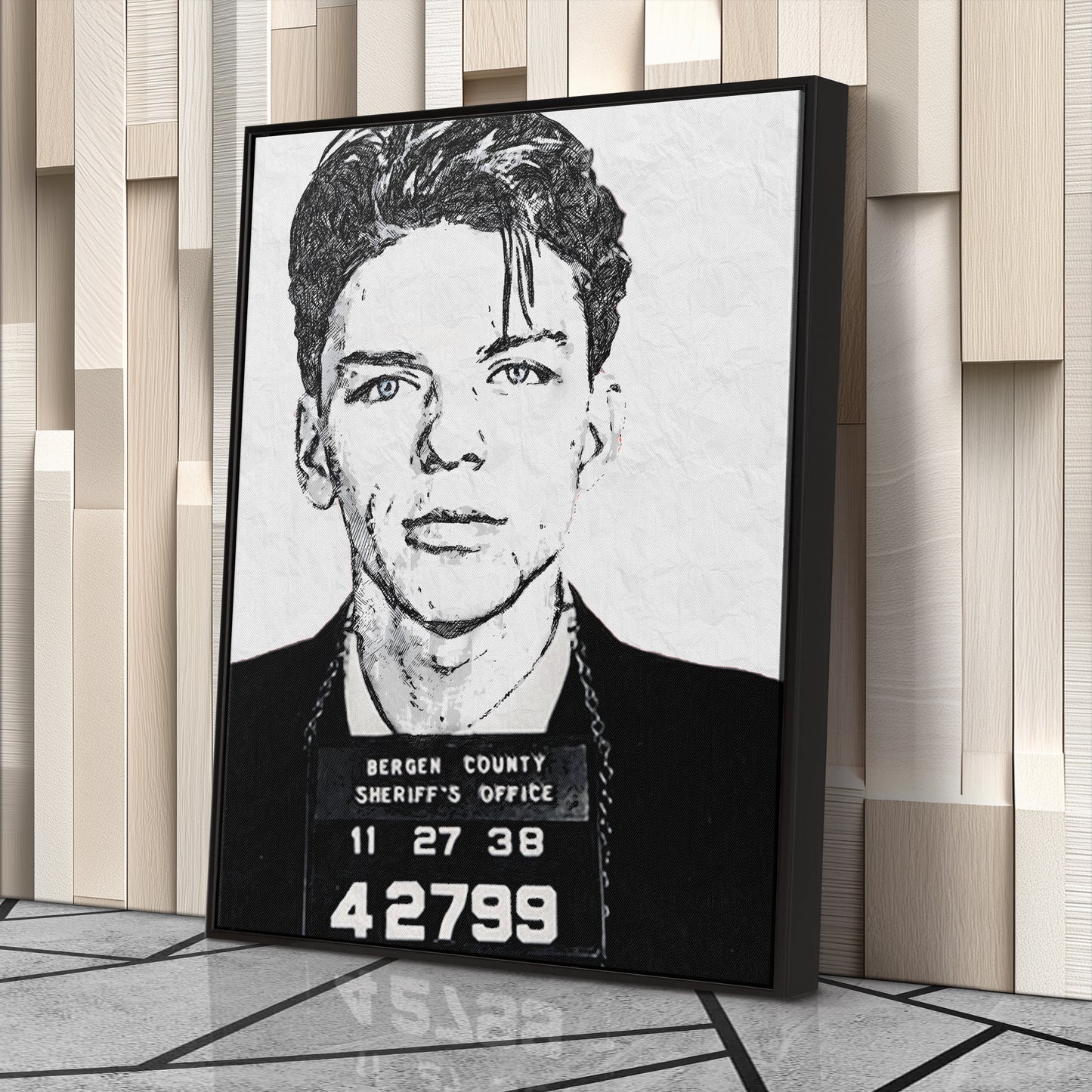 Frank Sinatra Mugshot Canvas – Vintage Wall Art Decor