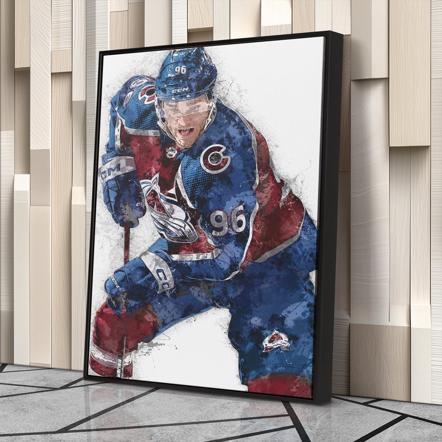 Mikko Rantanen Canvas Art – Colorado Avalanche Wall Decor
