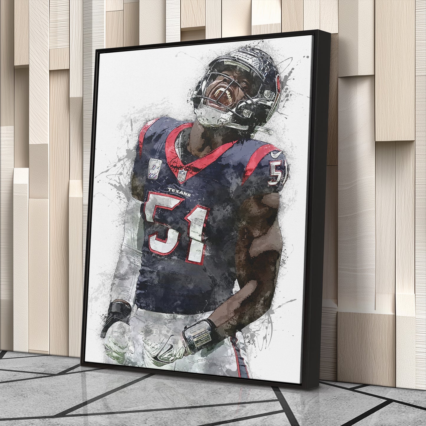 Will Anderson Jr. Canvas Art – Houston Texans Wall Decor