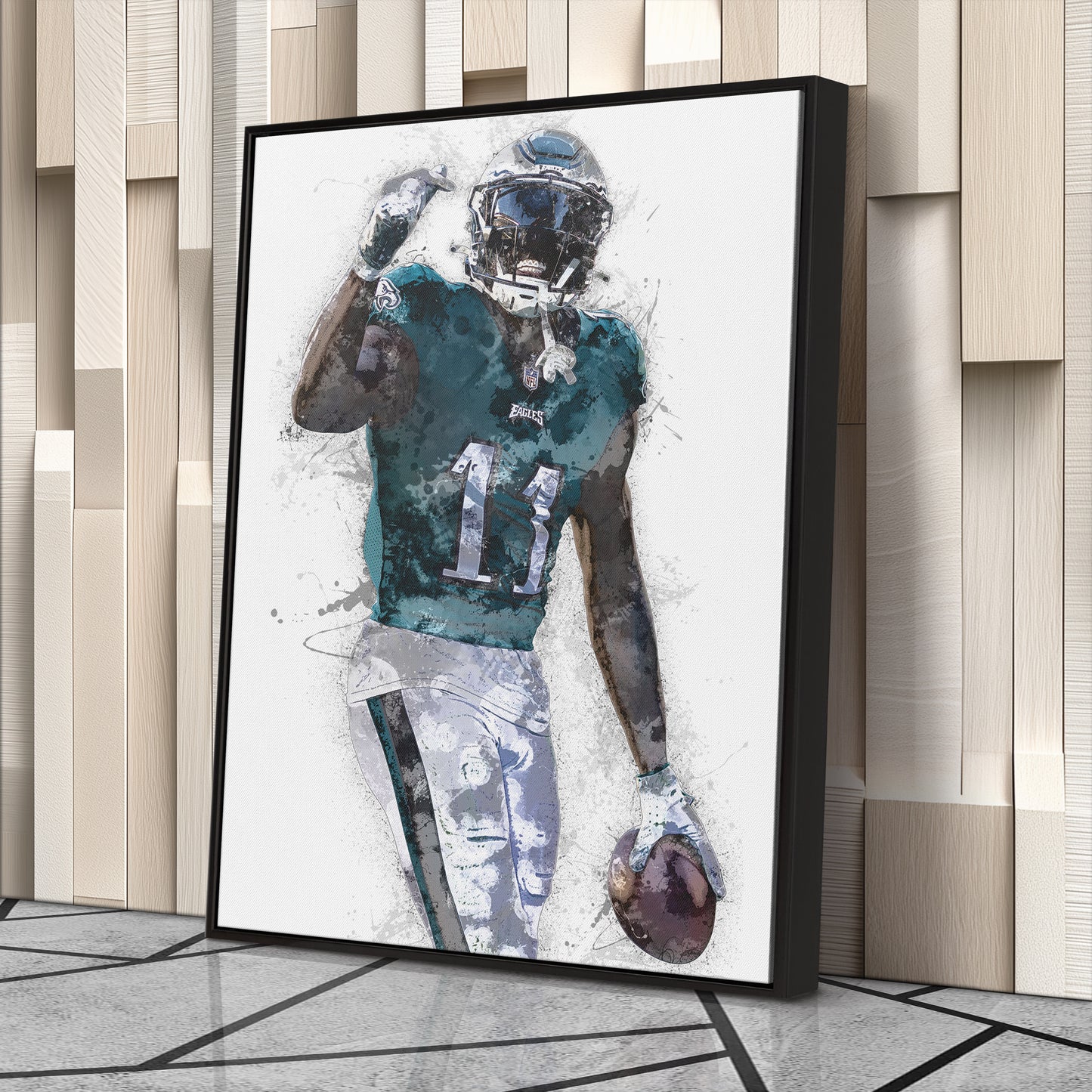 A.J. Brown Canvas Art - Philadelphia Eagles Wall Decor