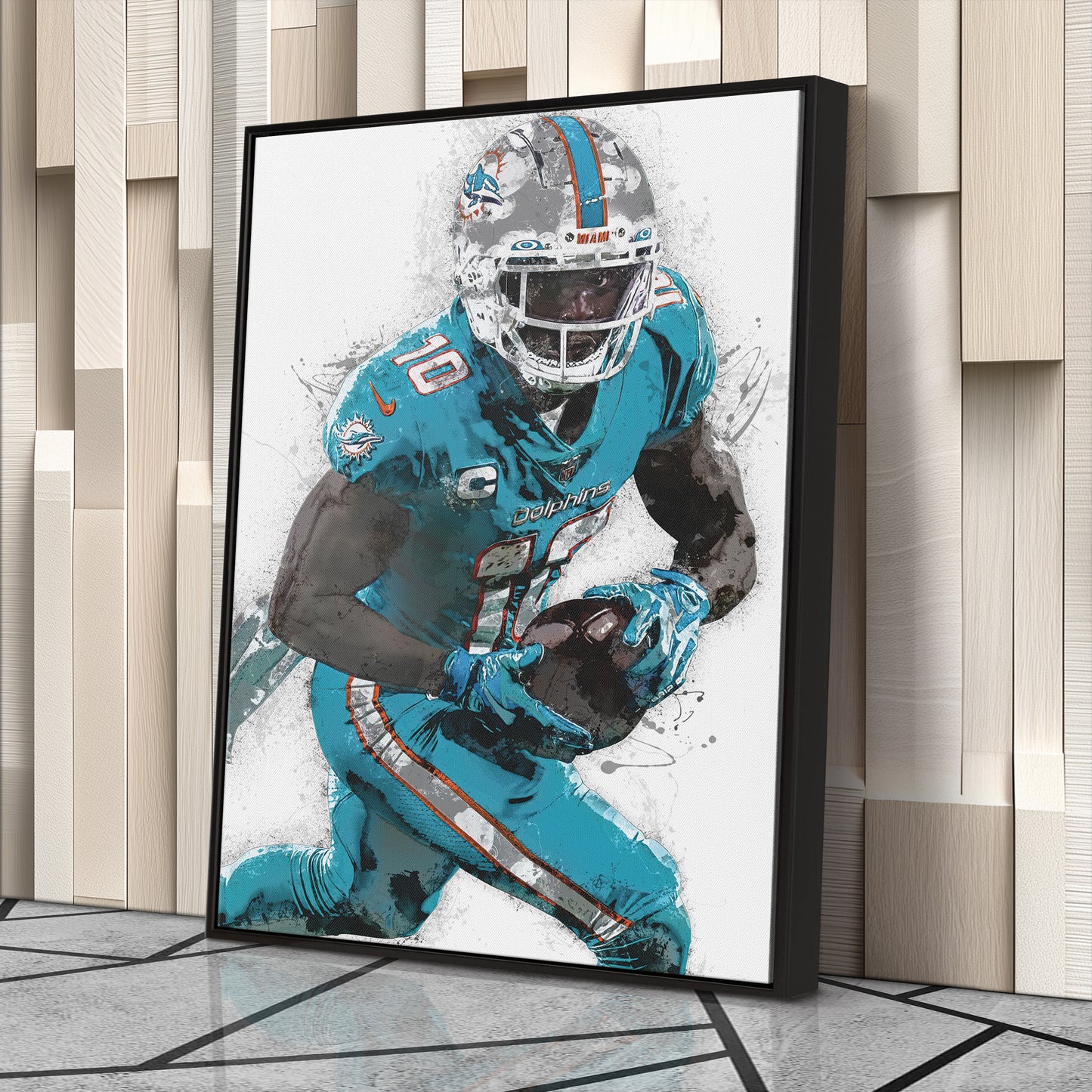 Tyreek Hill Canvas Art – Miami Dolphins Wall Decor