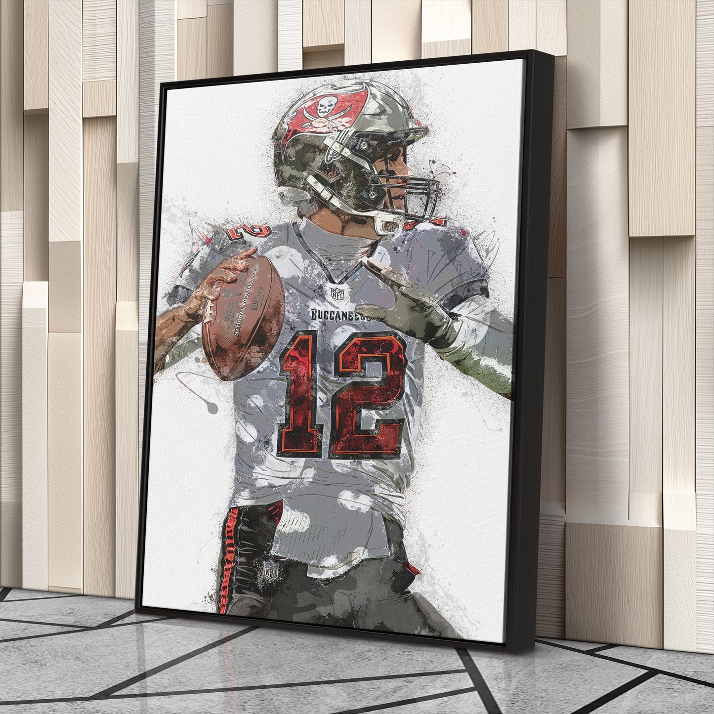 Tom Brady Canvas Art – Tampa Bay Buccaneers Wall Decor