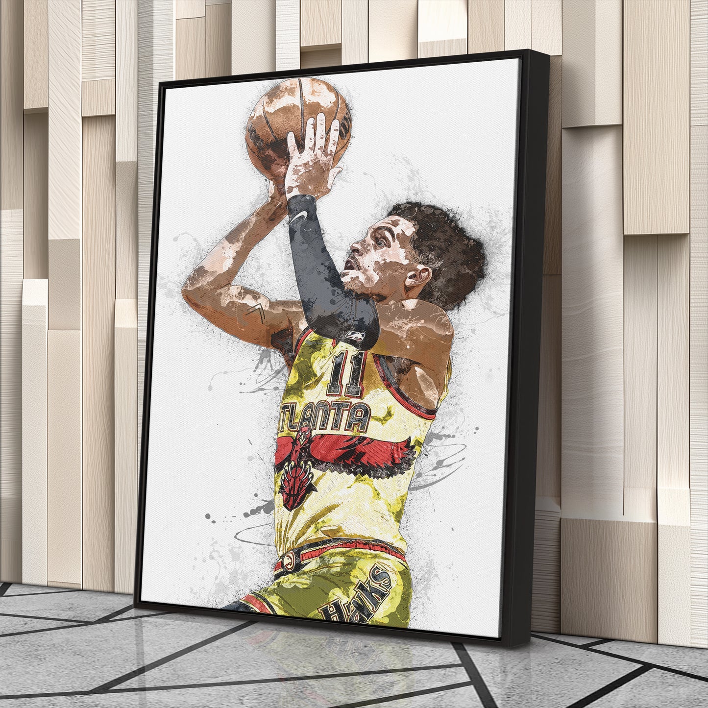 Trae Young Canvas Art – Atlanta Hawks Wall Decor
