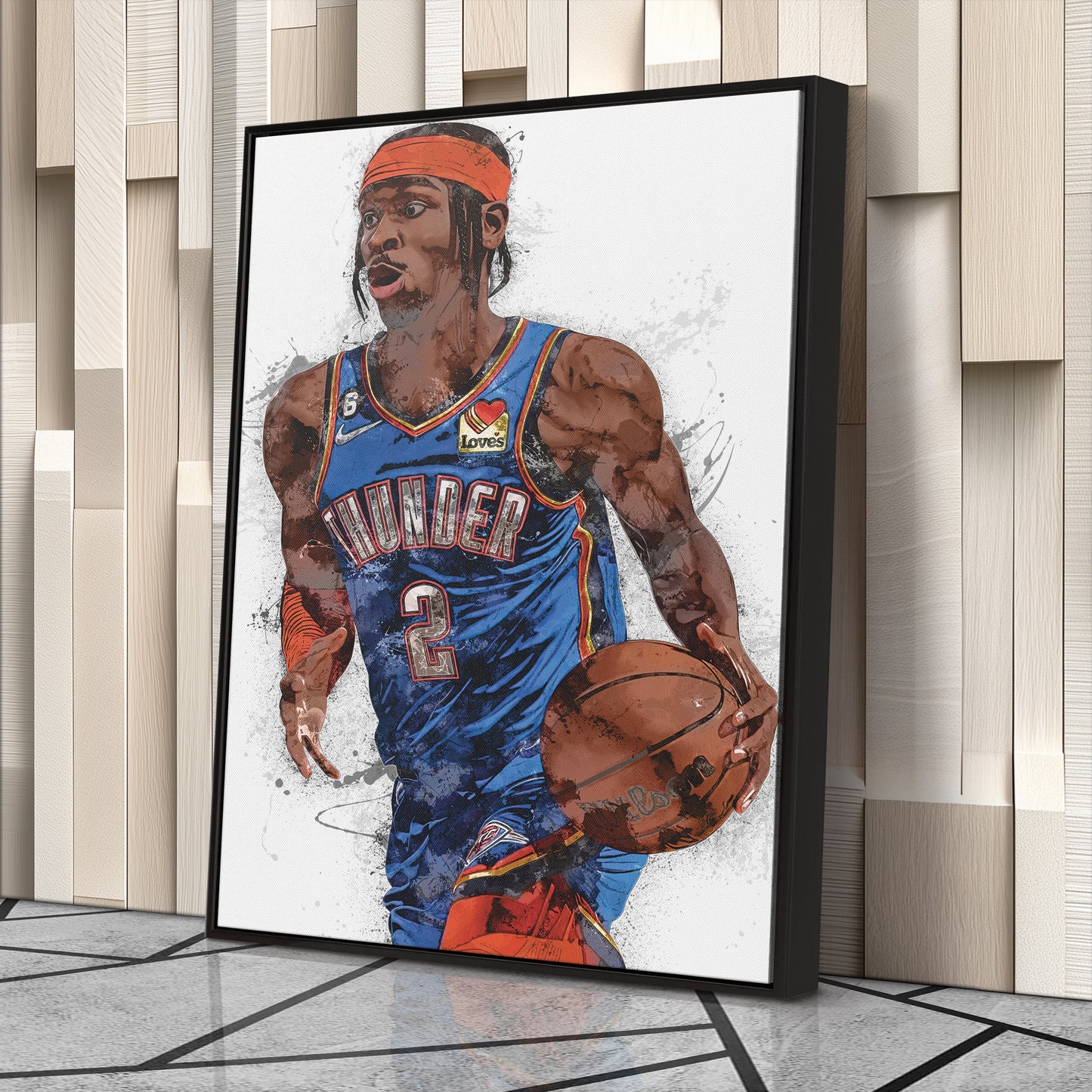 Shai Gilgeous-Alexander Canvas Art – Thunder SGA Wall Decor