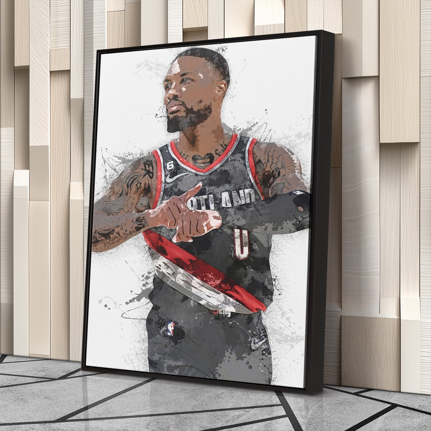 Damian Lillard Canvas Art – Portland Trail Blazers Superstar Wall Decor
