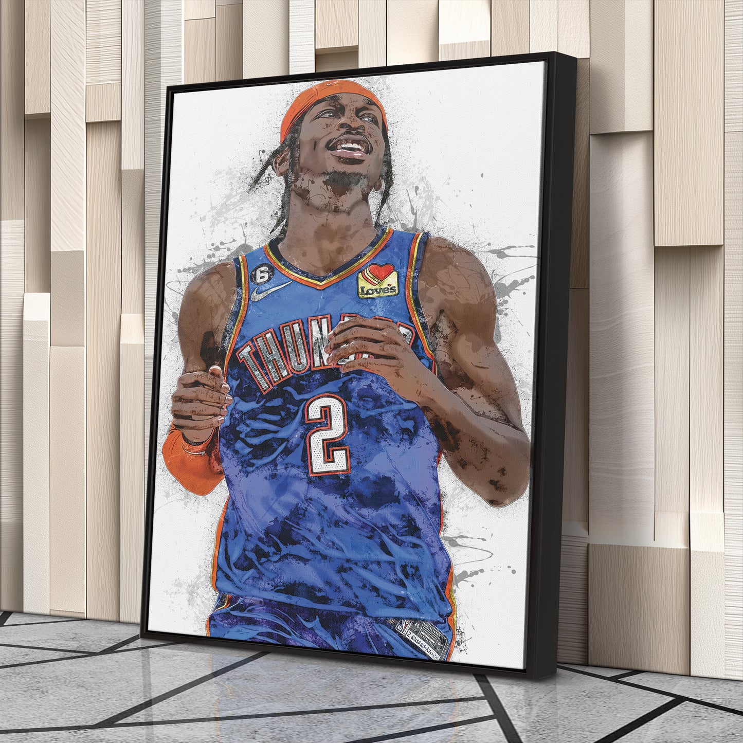 Shai Gilgeous-Alexander Canvas Art – Oklahoma City Thunder Wall Decor