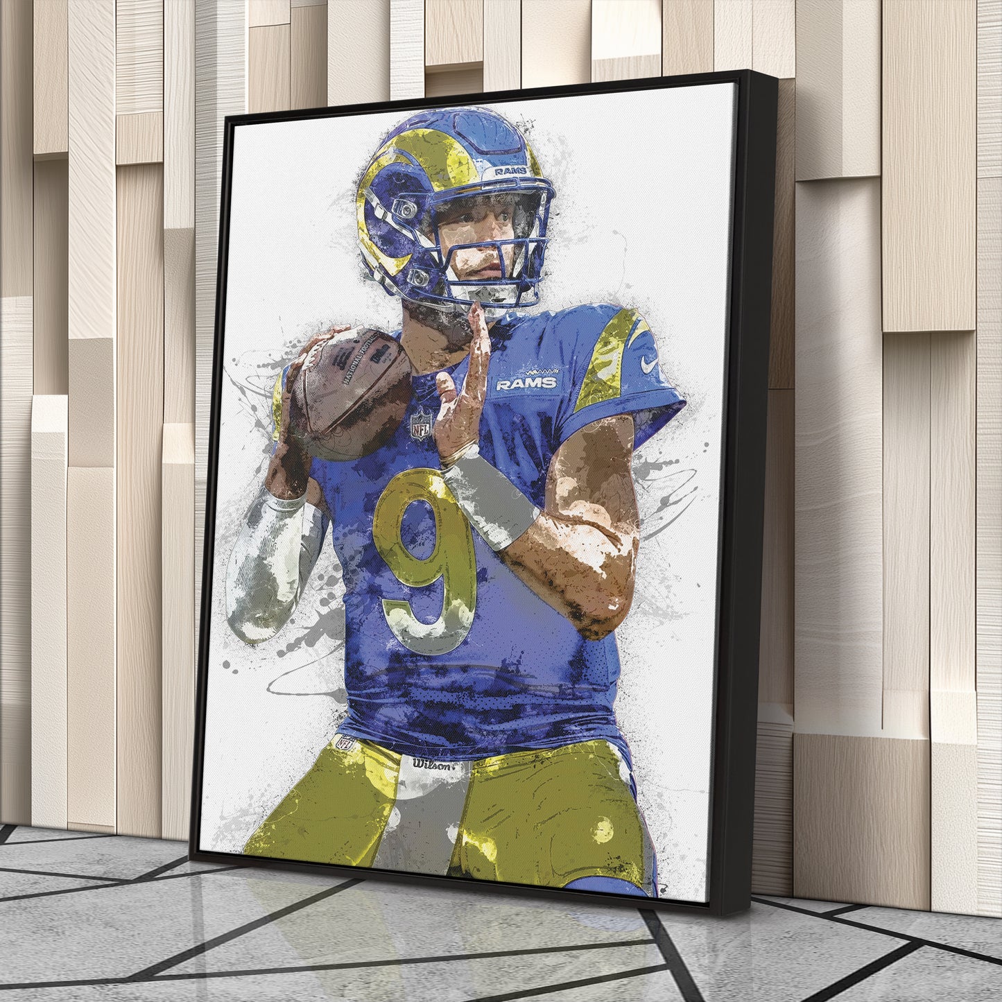 Matthew Stafford Canvas Art – Los Angeles Rams Wall Decor