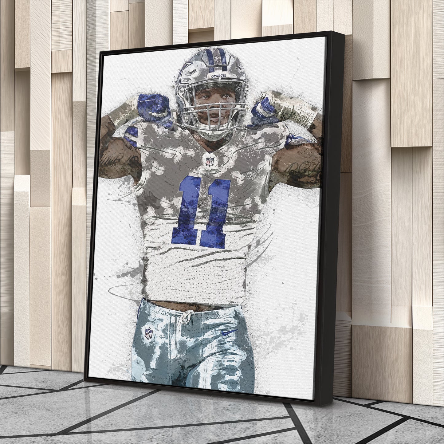 Micah Parsons Canvas Art – Dallas Cowboys Wall Decor