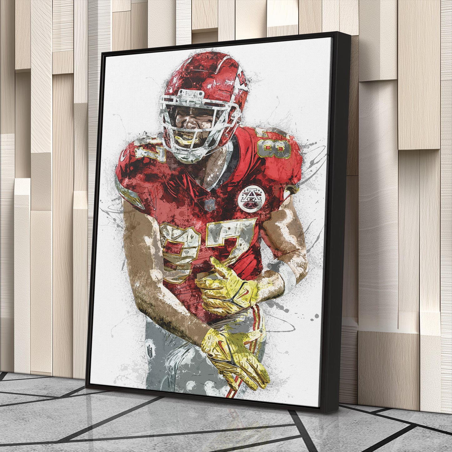 Travis Kelce Canvas Art – Kansas City Chiefs Wall Decor