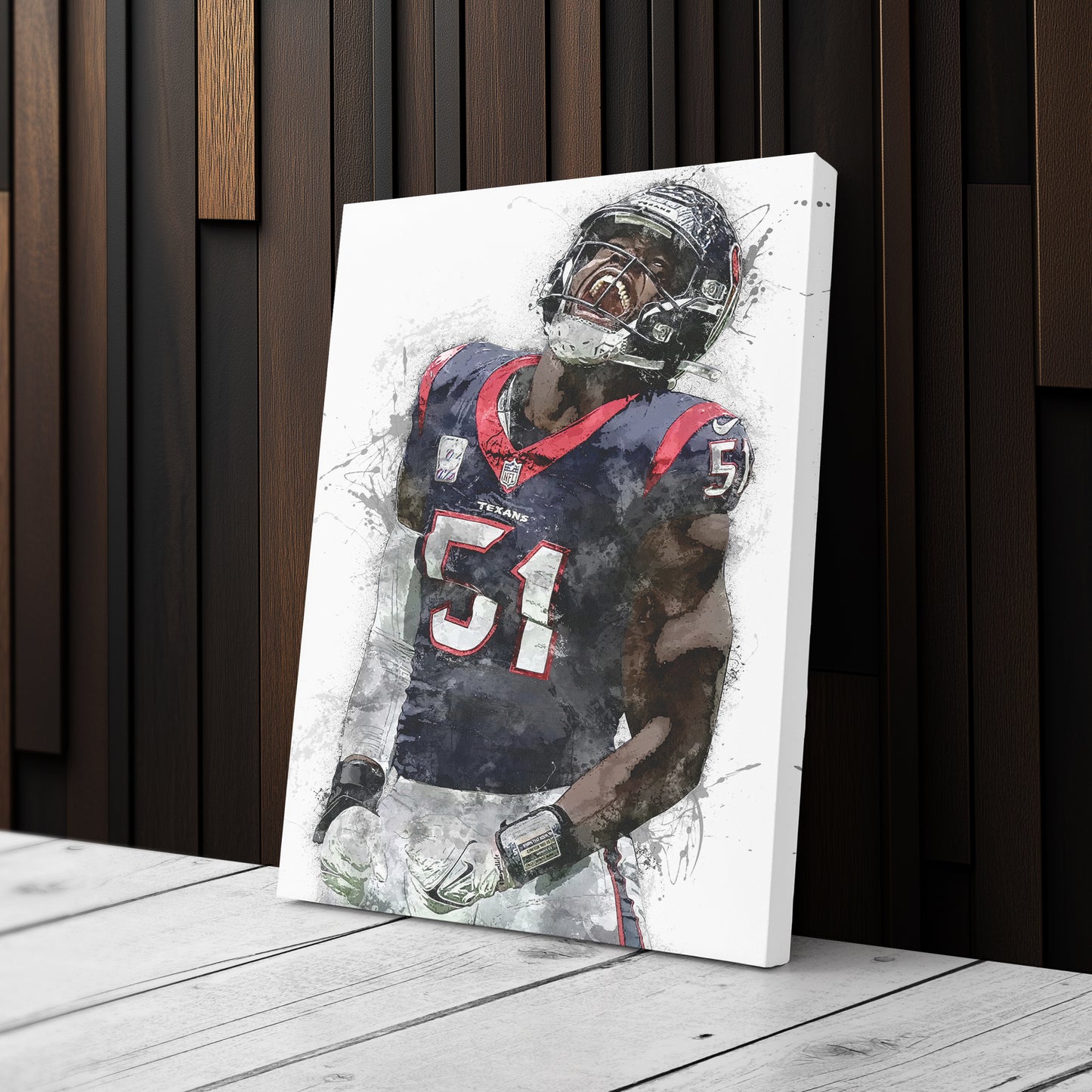 Will Anderson Jr. Canvas Art – Houston Texans Wall Decor