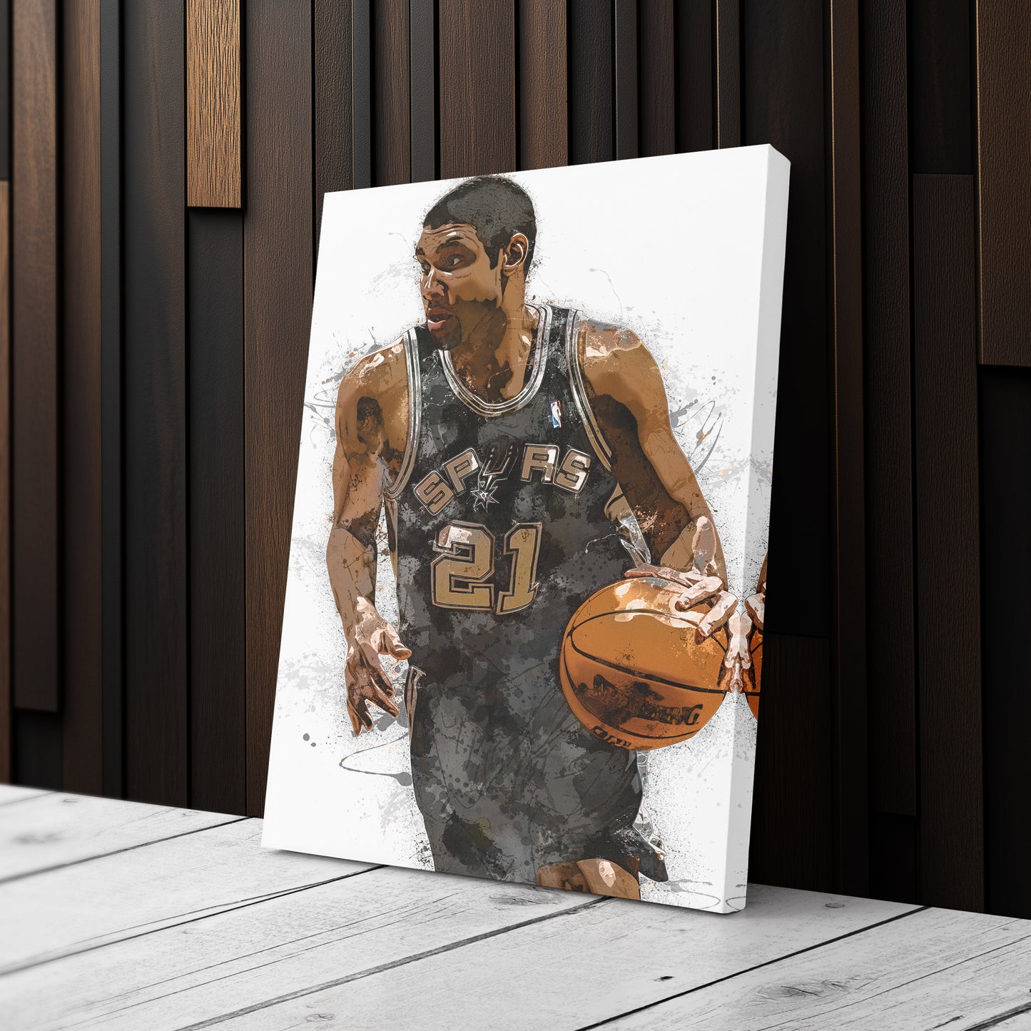 Tim Duncan Canvas Art – San Antonio Spurs Wall Decor
