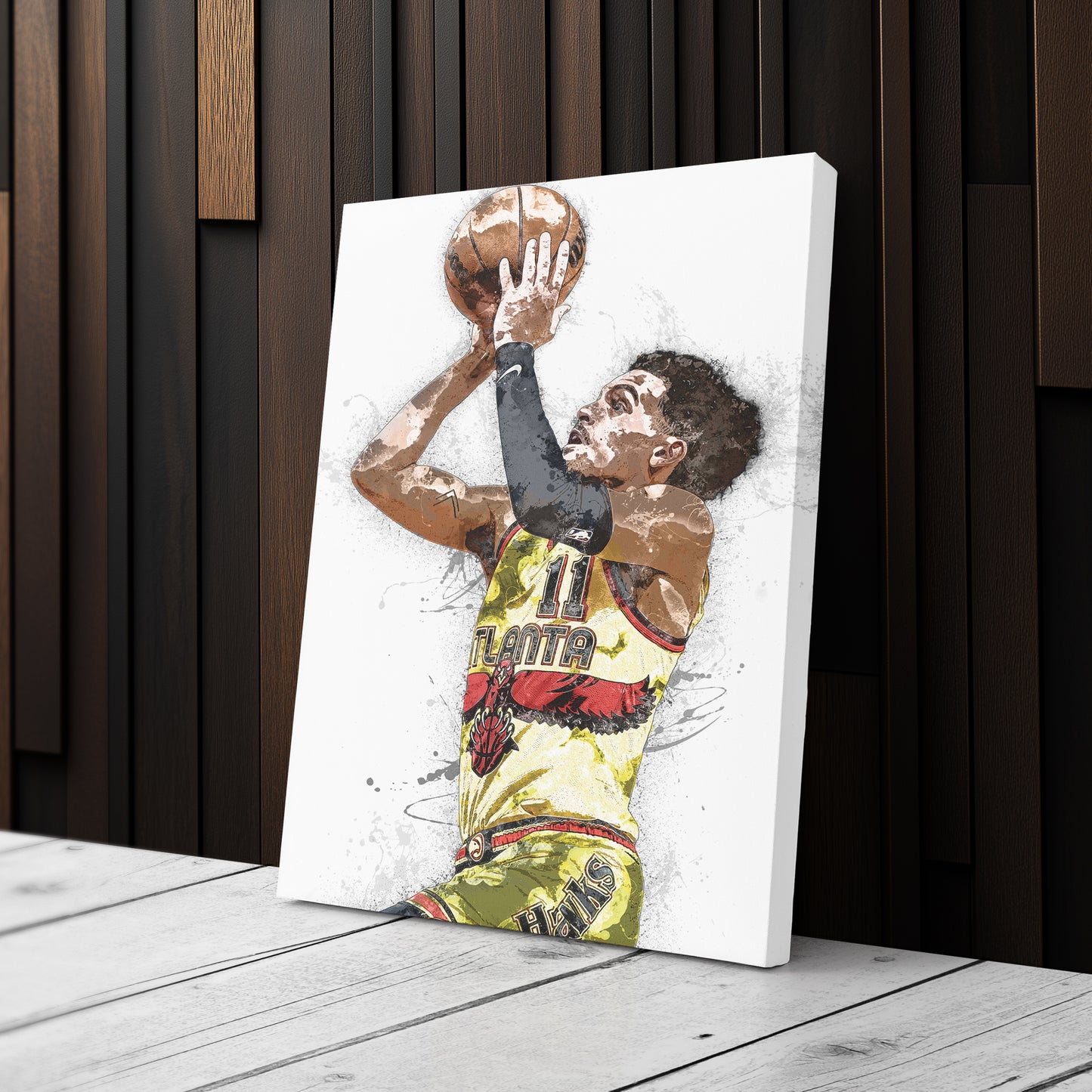 Trae Young Canvas Art – Atlanta Hawks Wall Decor