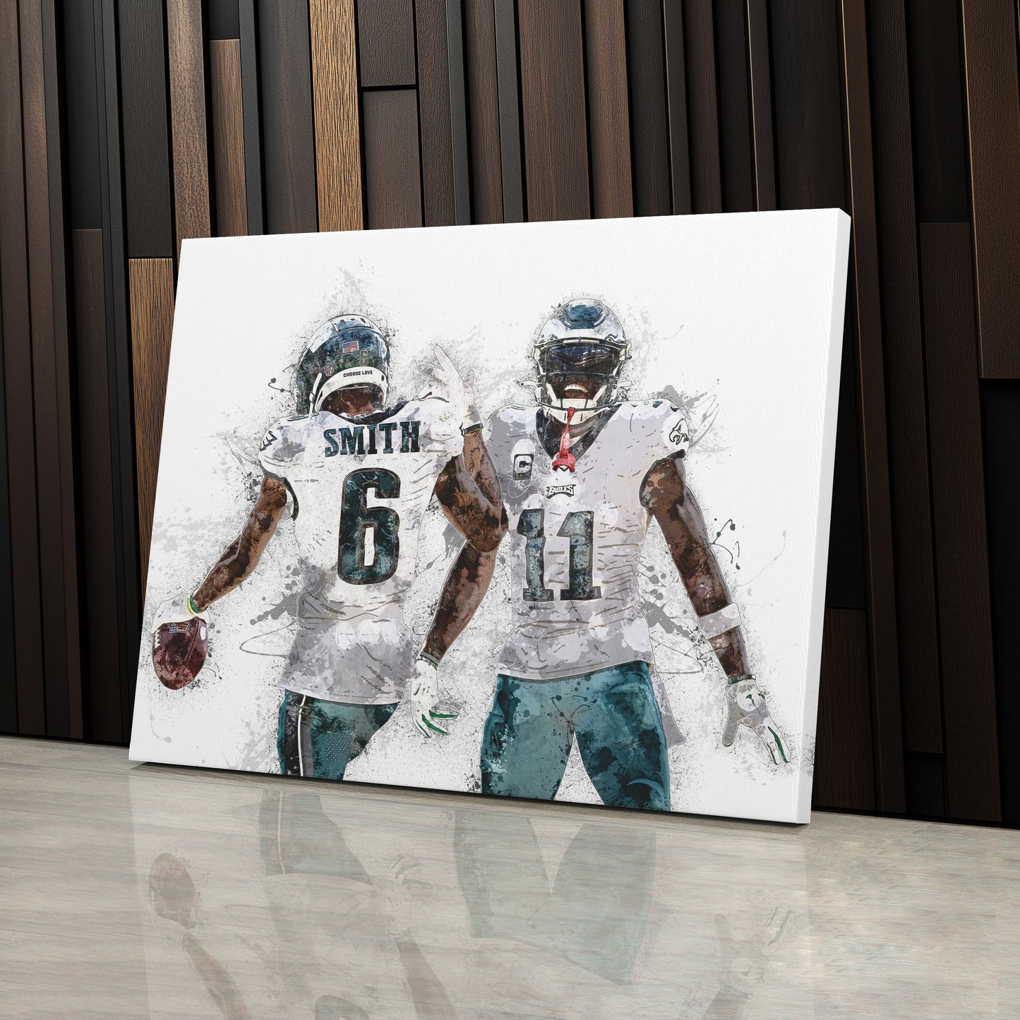 A.J. Brown & DeVonta Smith Canvas Art – Philadelphia Eagles Wall Decor