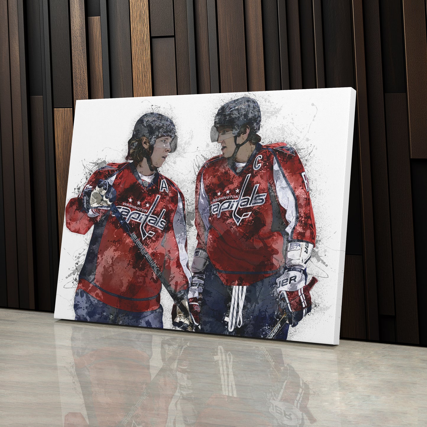 Alex Ovechkin & Nicklas Backstrom Canvas Art – Washington Capitals Wall Decor
