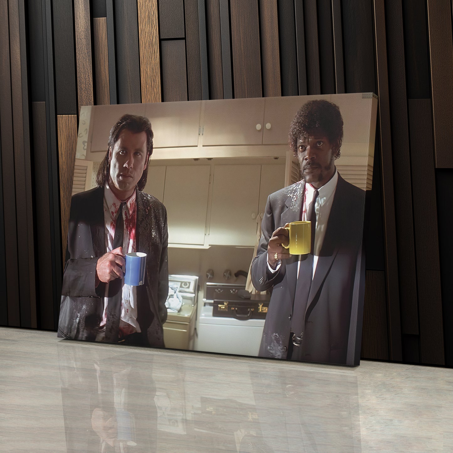 Pulp Fiction Coffee Scene Canvas – Tarantino Movie Wall Art