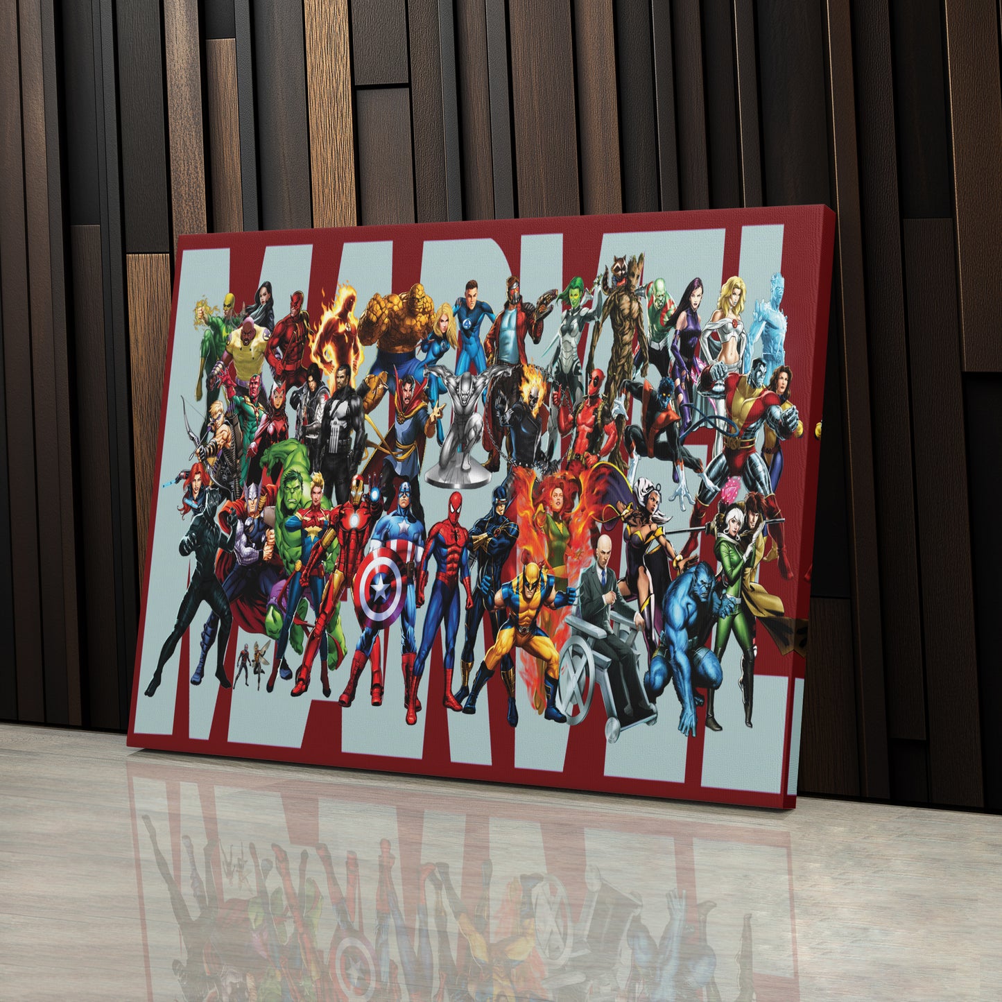 Marvel Superheroes Canvas Wall Art – Comics Print for Kids