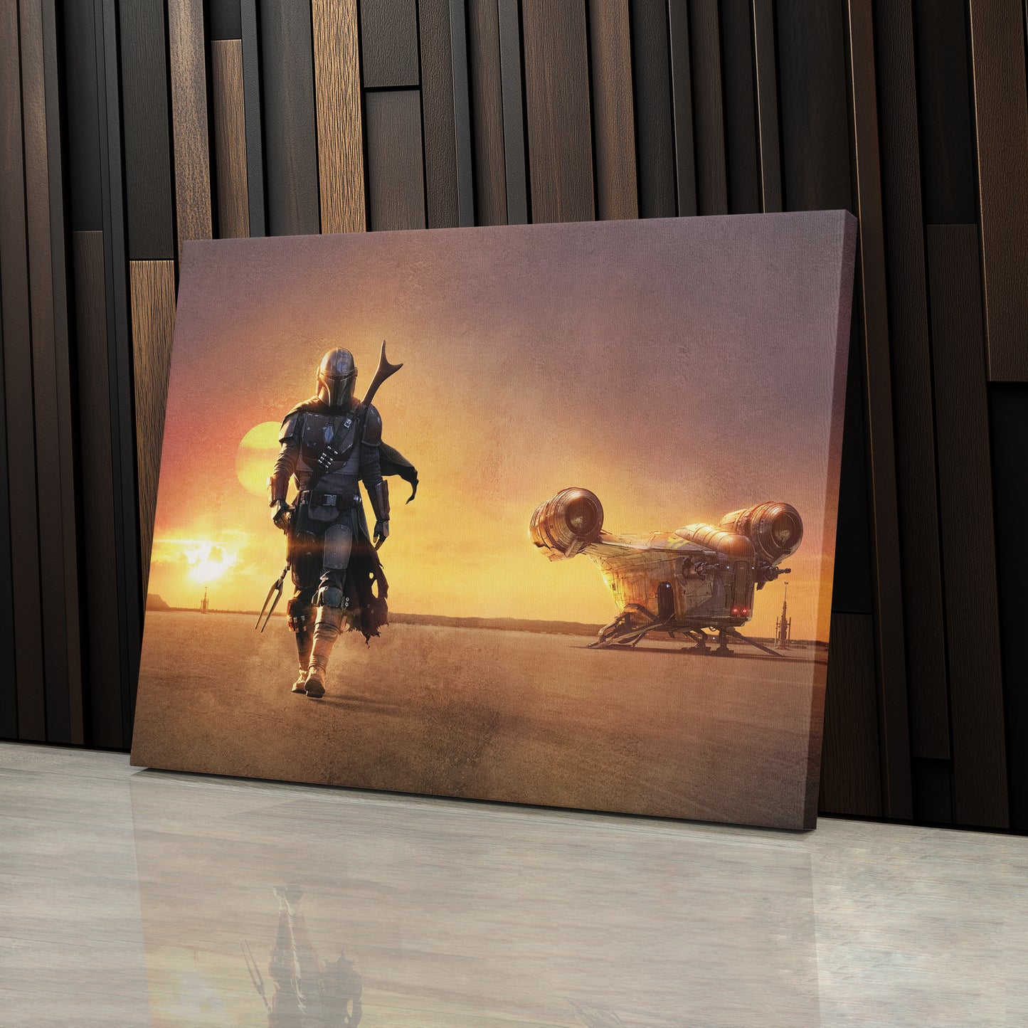 The Mandalorian Movie Poster Canvas Art - Star Wars Home Decor