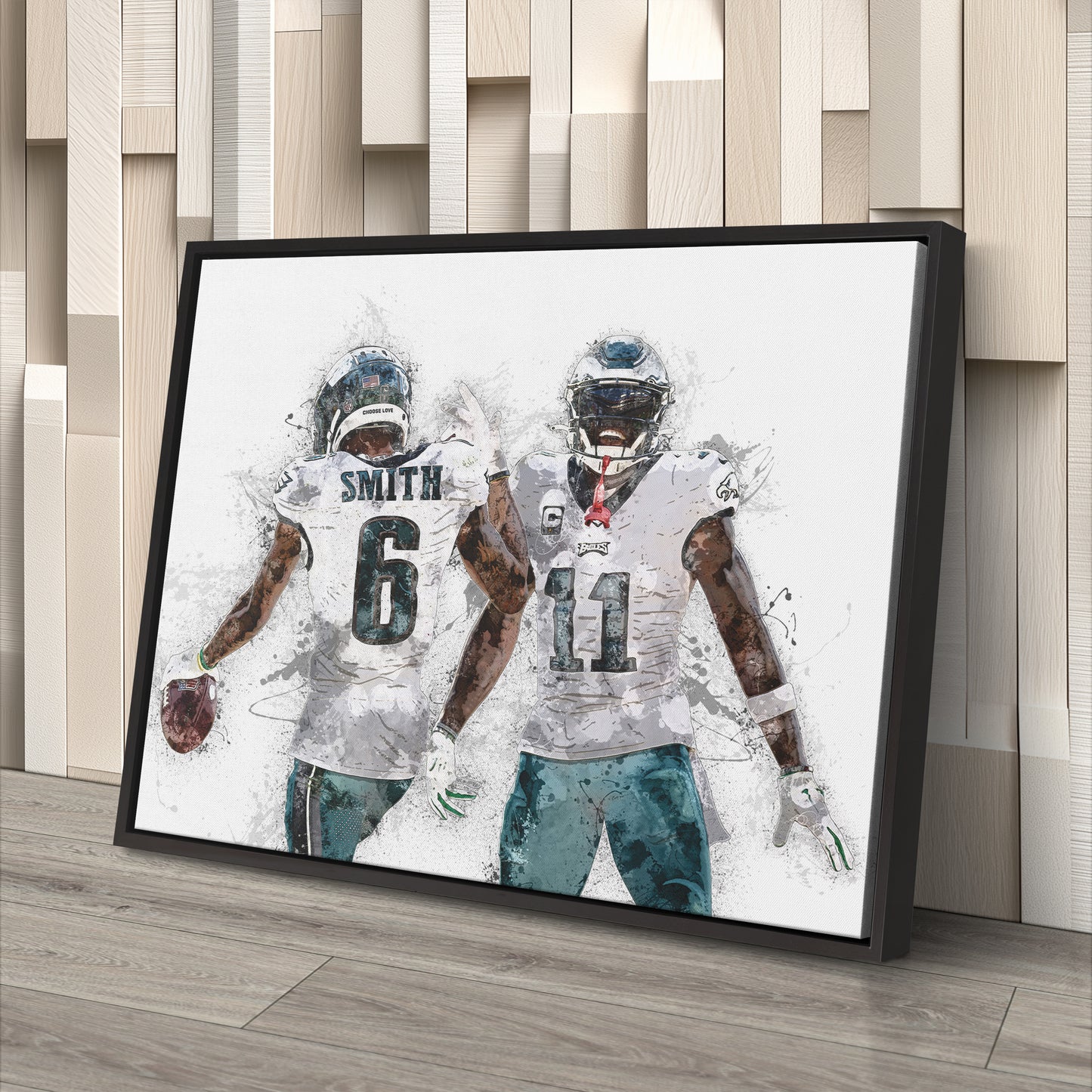 A.J. Brown & DeVonta Smith Canvas Art – Philadelphia Eagles Wall Decor